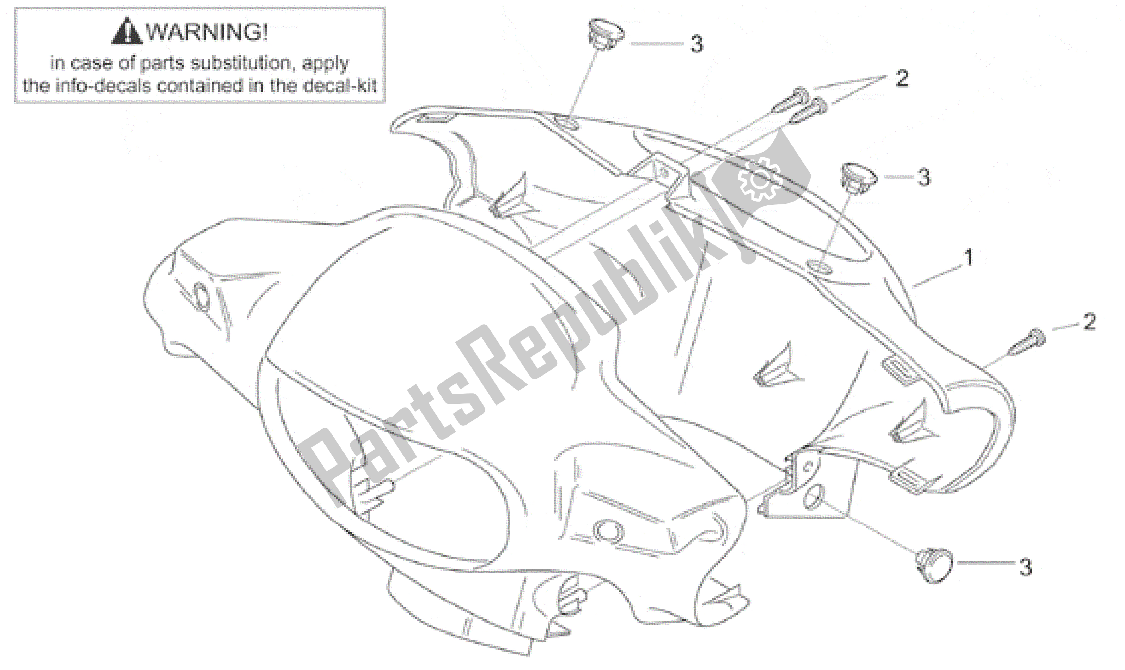 All parts for the Front Body Ii - Dashboard of the Aprilia Scarabeo 50 2000 - 2005