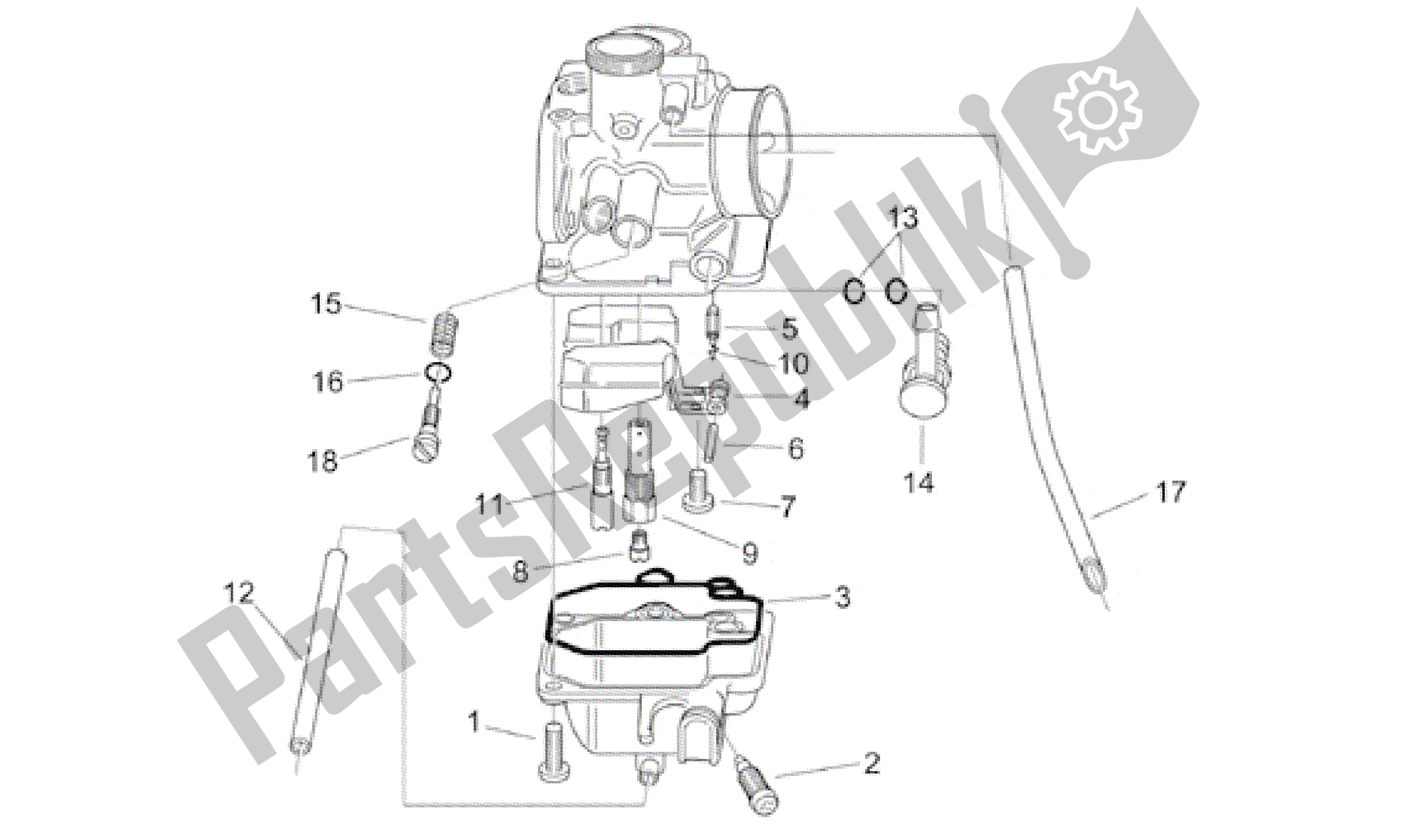 Toutes les pièces pour le Carburateur Ii du Aprilia Habana 50 1999 - 2001