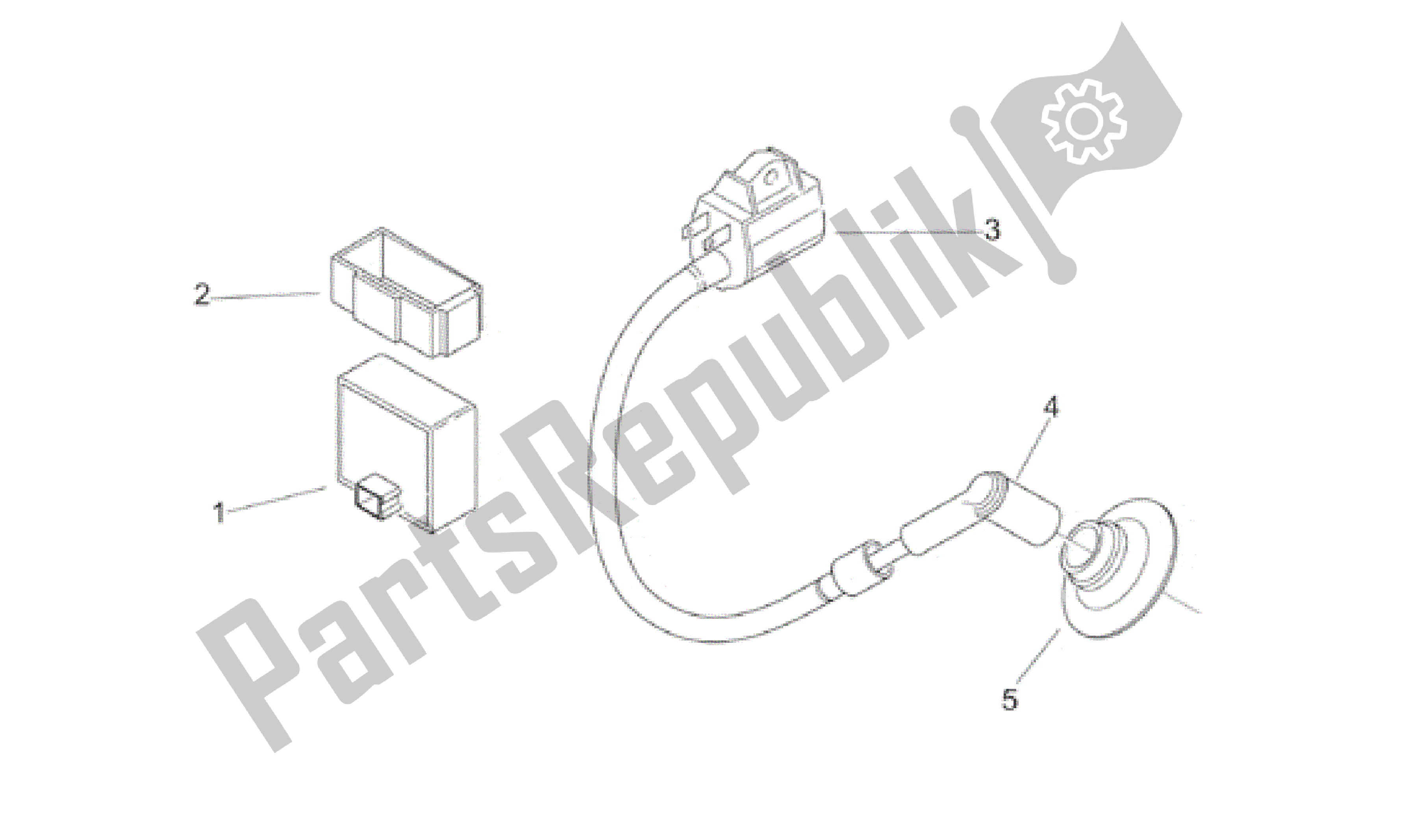 All parts for the Ignition Unit of the Aprilia Habana 50 1999 - 2001