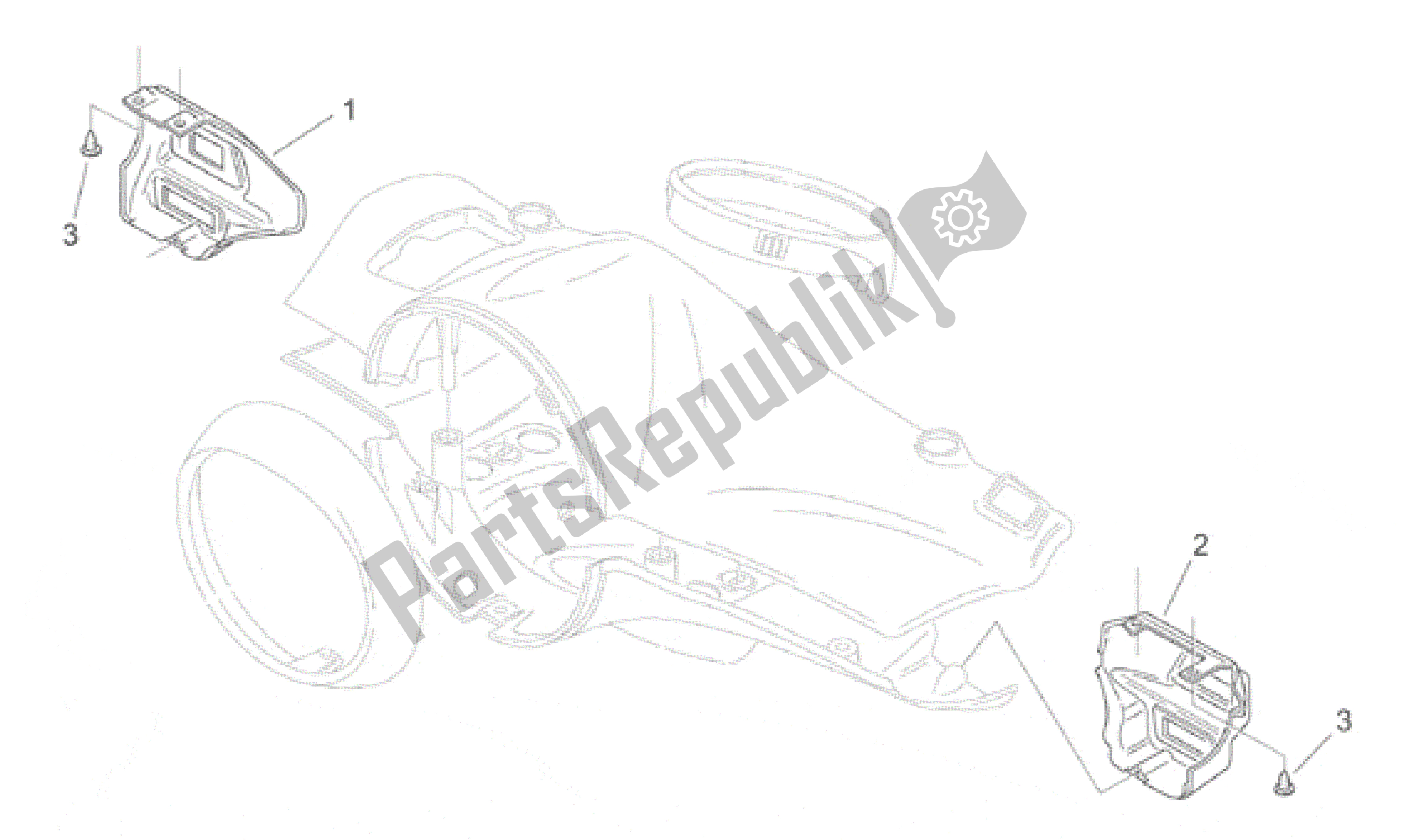 All parts for the Front Body Ii of the Aprilia Habana 50 1999 - 2001