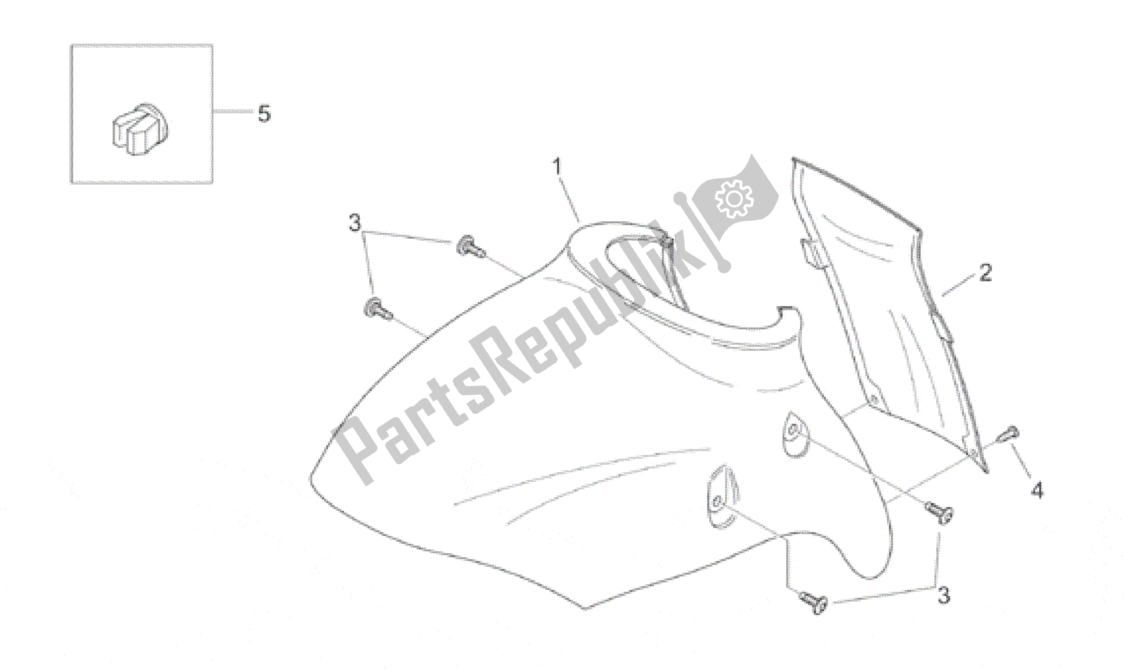 Todas las partes para Cuerpo Delantero V de Aprilia Habana 50 1999 - 2001