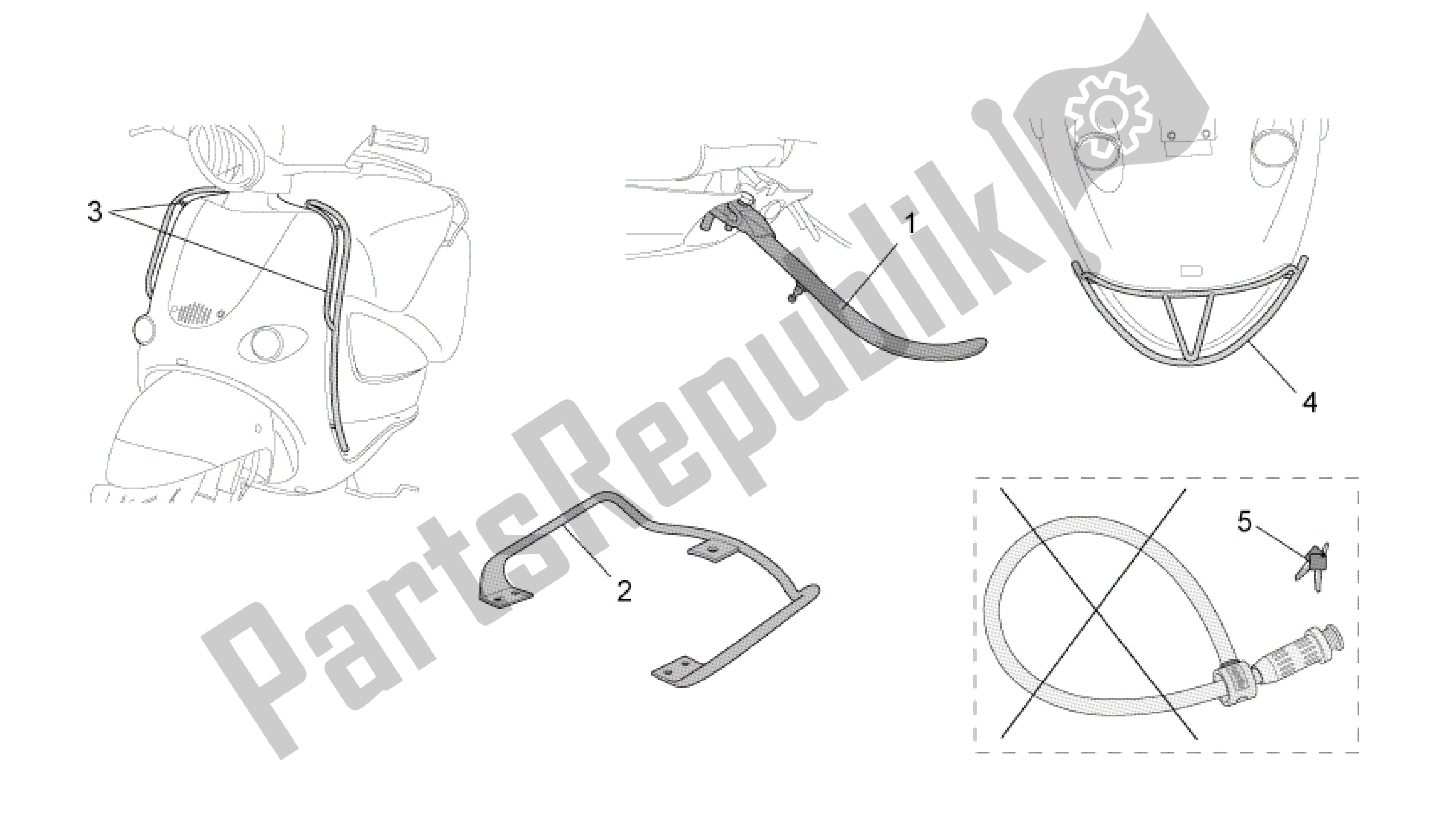 Tutte le parti per il Acc. - Vari del Aprilia Mojito 50 1999 - 2003