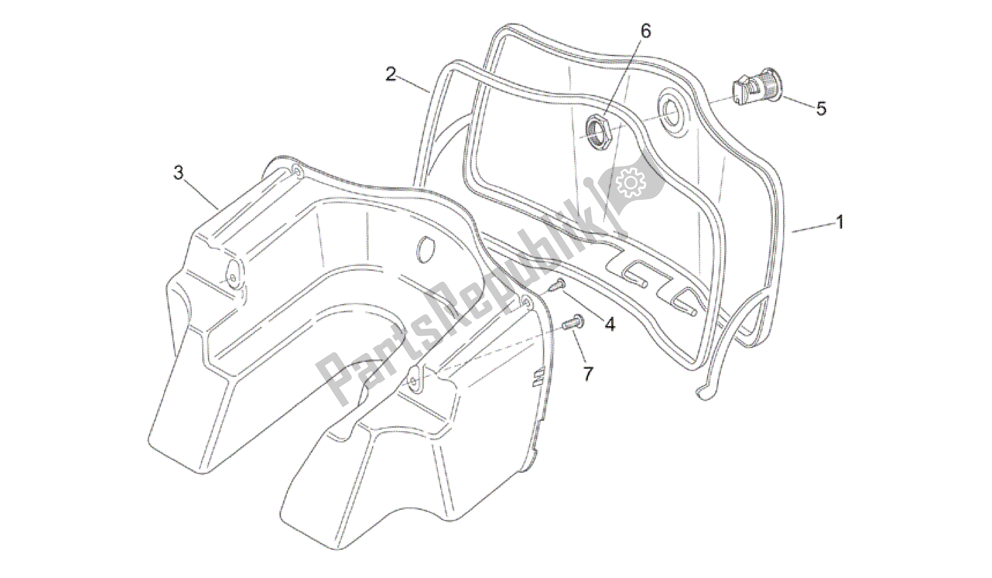 Todas las partes para Cuerpo Central I de Aprilia Mojito 50 1999 - 2003