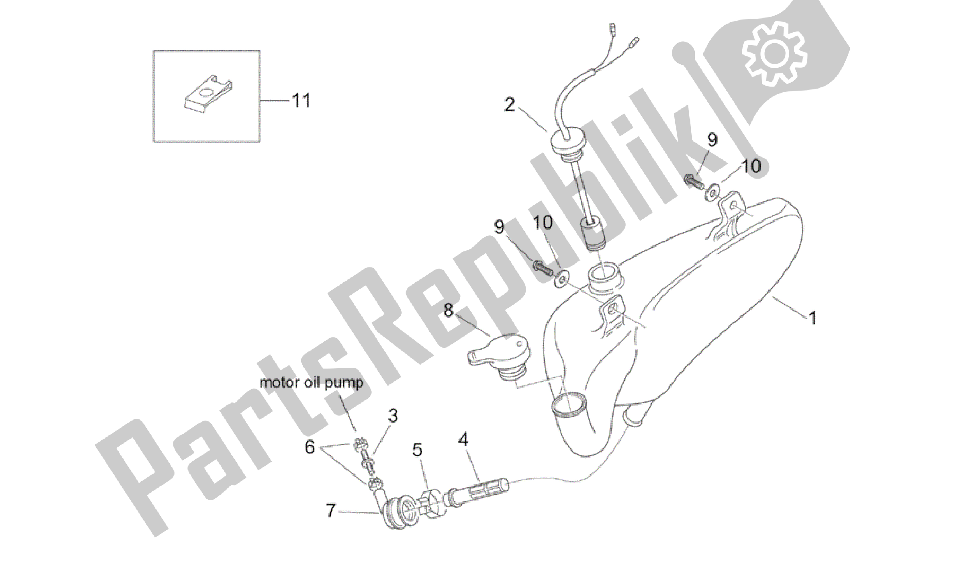 Toutes les pièces pour le Cuve à Mazout du Aprilia Mojito 50 1999 - 2003