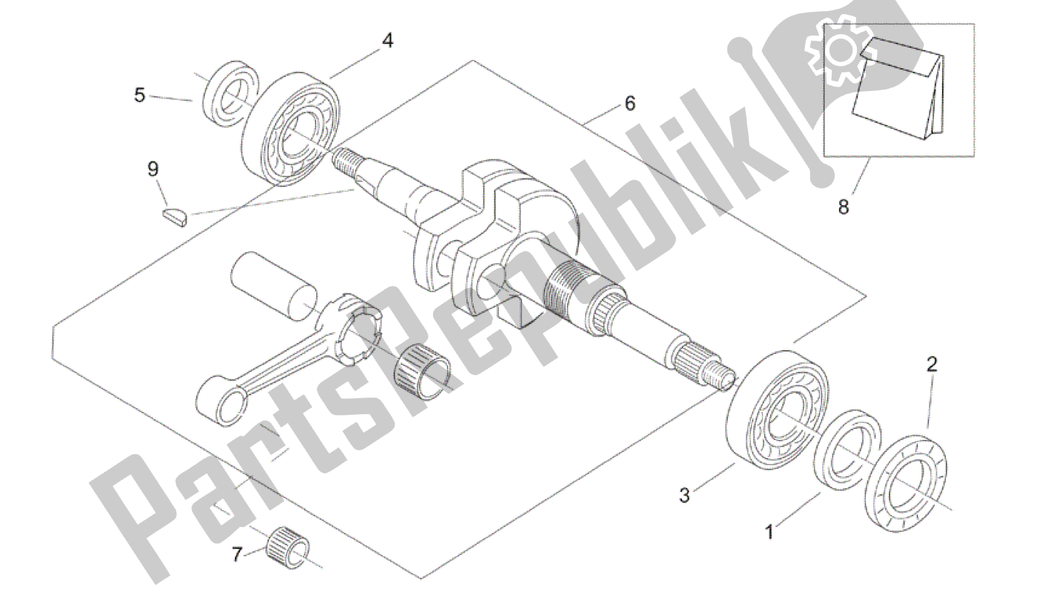 Todas las partes para Grupo De Biela de Aprilia Mojito 50 1999 - 2003