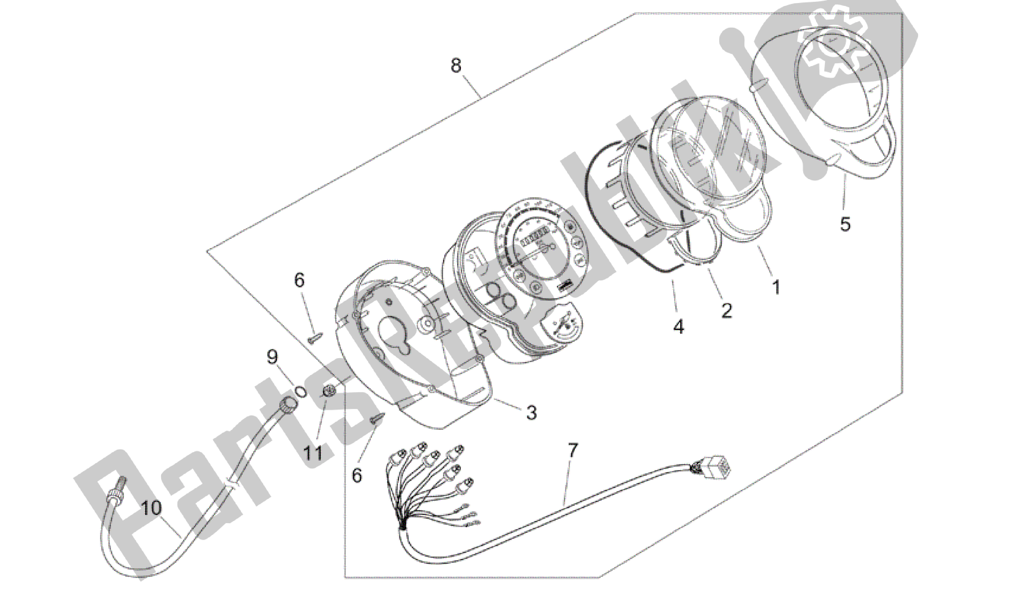 Toutes les pièces pour le Tableau De Bord du Aprilia Mojito 50 1999 - 2003