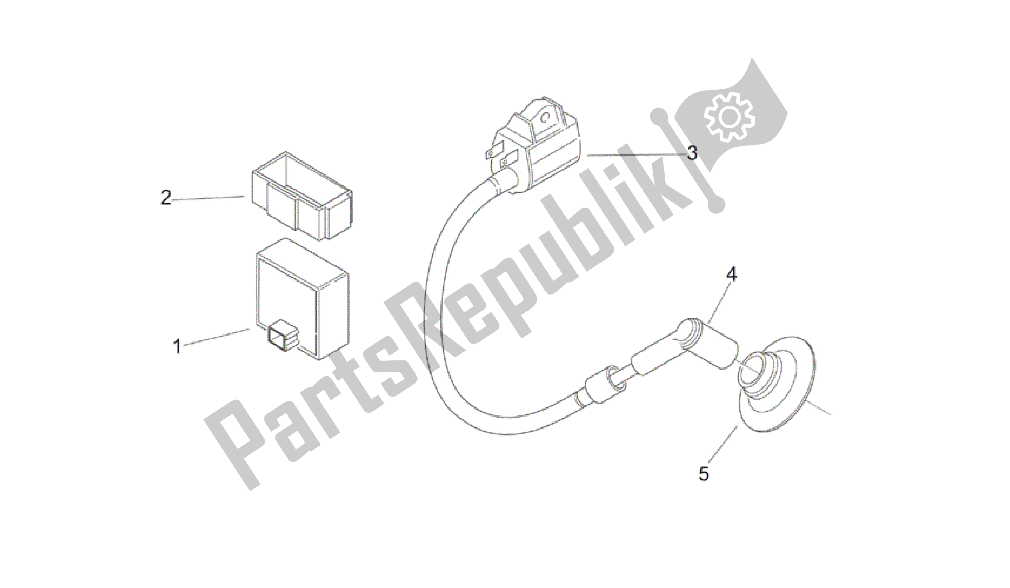 All parts for the Ignition Unit of the Aprilia Mojito 50 1999 - 2003