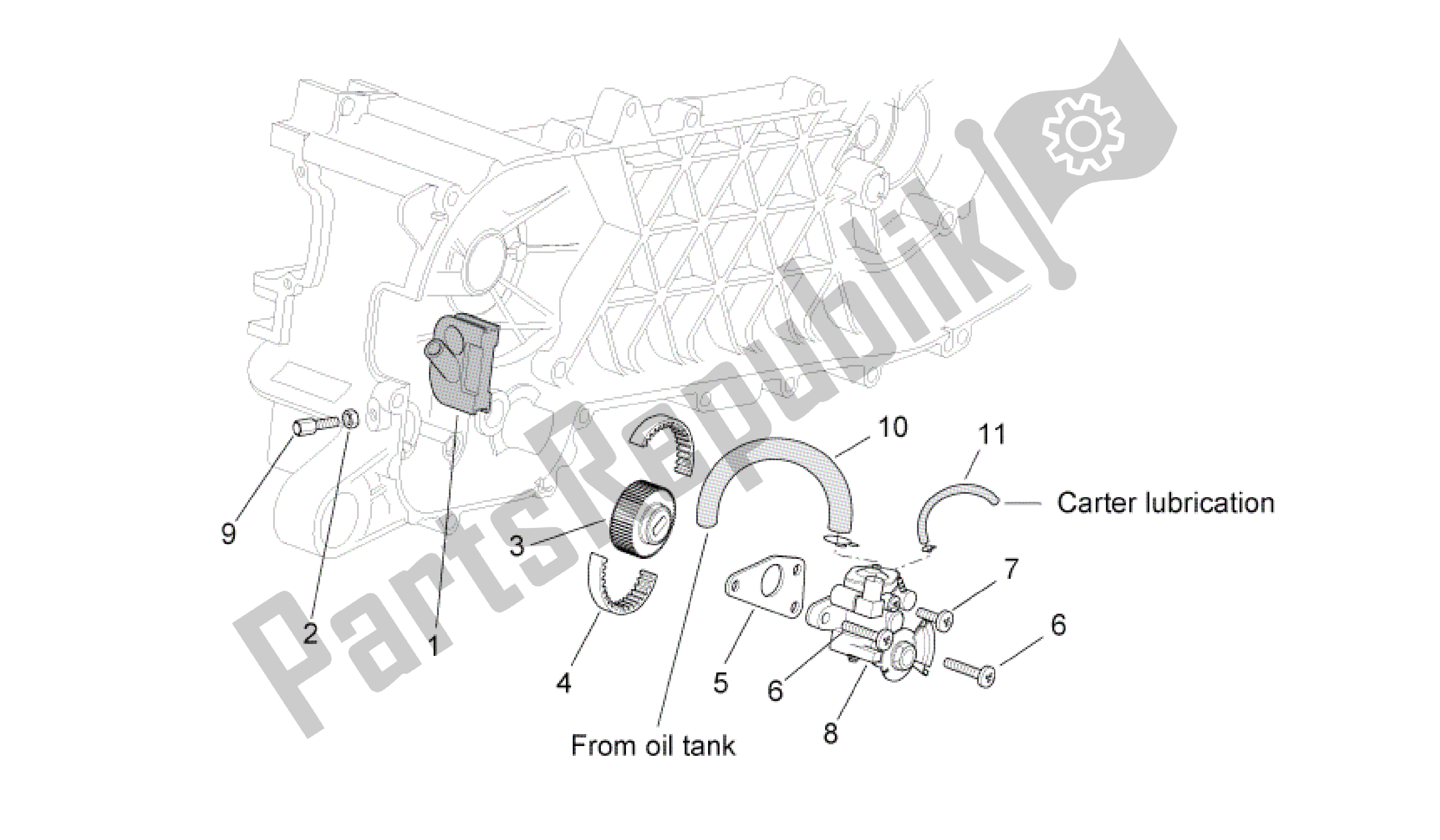 Tutte le parti per il Pompa Dell'olio del Aprilia SR 50 2004 - 2009