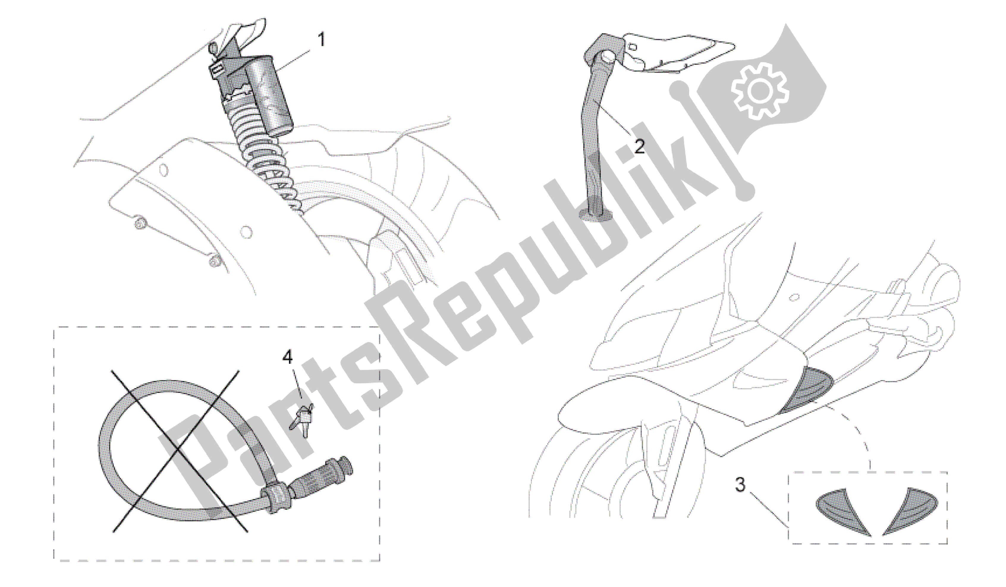 Wszystkie części do Wg. - Ró? Norodny Aprilia SR 50 2004 - 2009