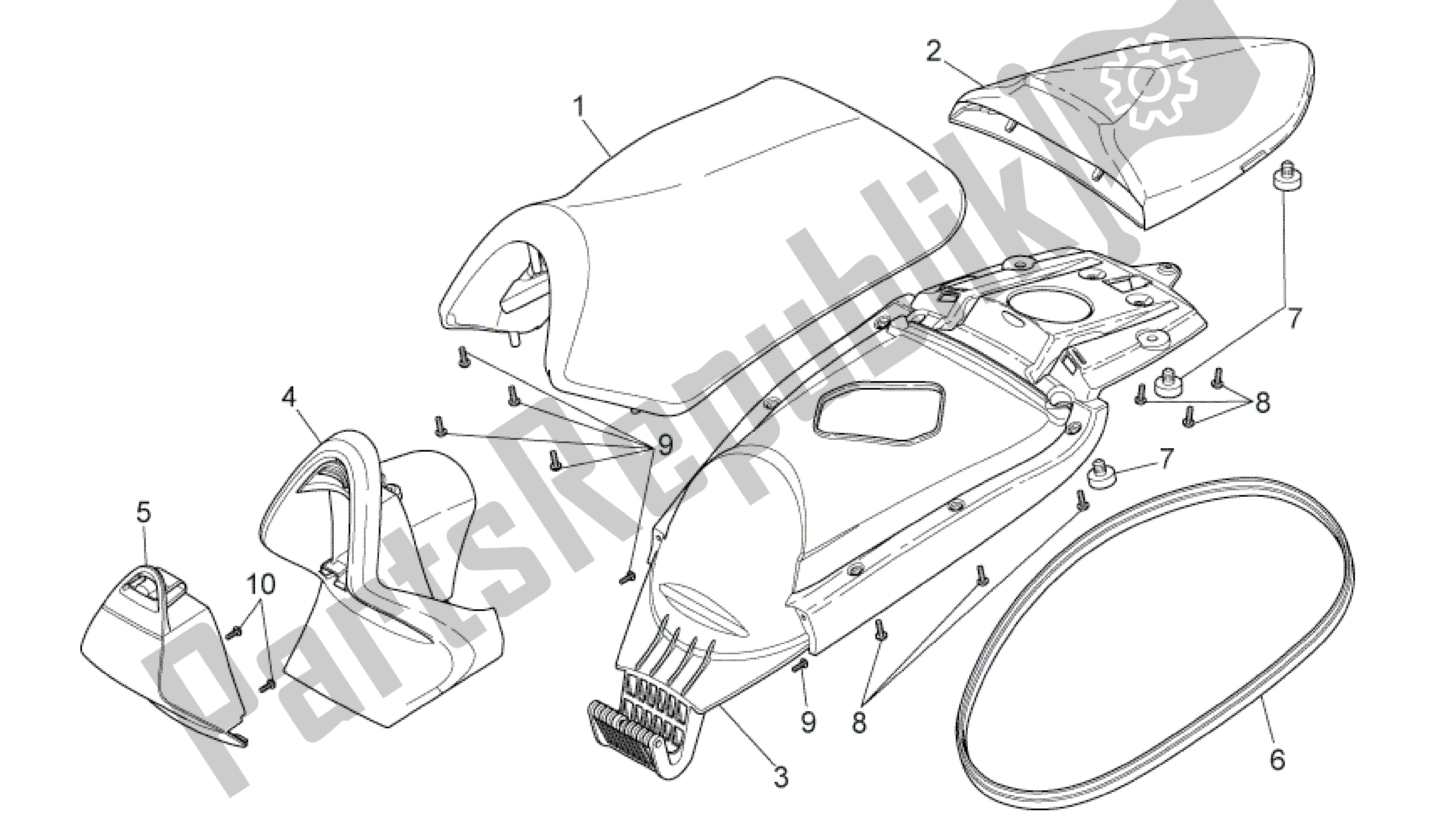 Todas las partes para Silla De Montar de Aprilia SR 50 2010 - 2014