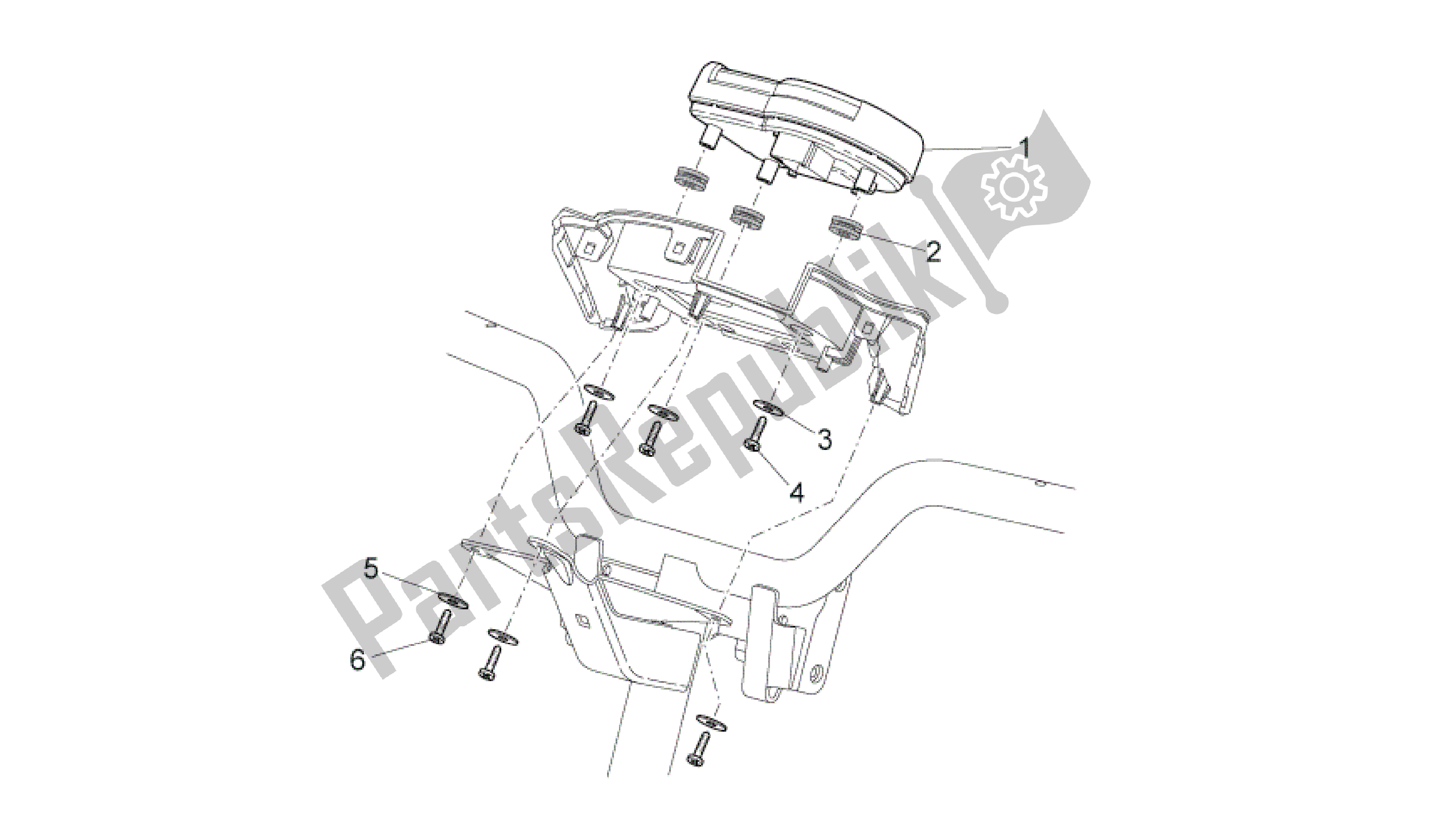 All parts for the Dashboard of the Aprilia SR 50 2010 - 2014