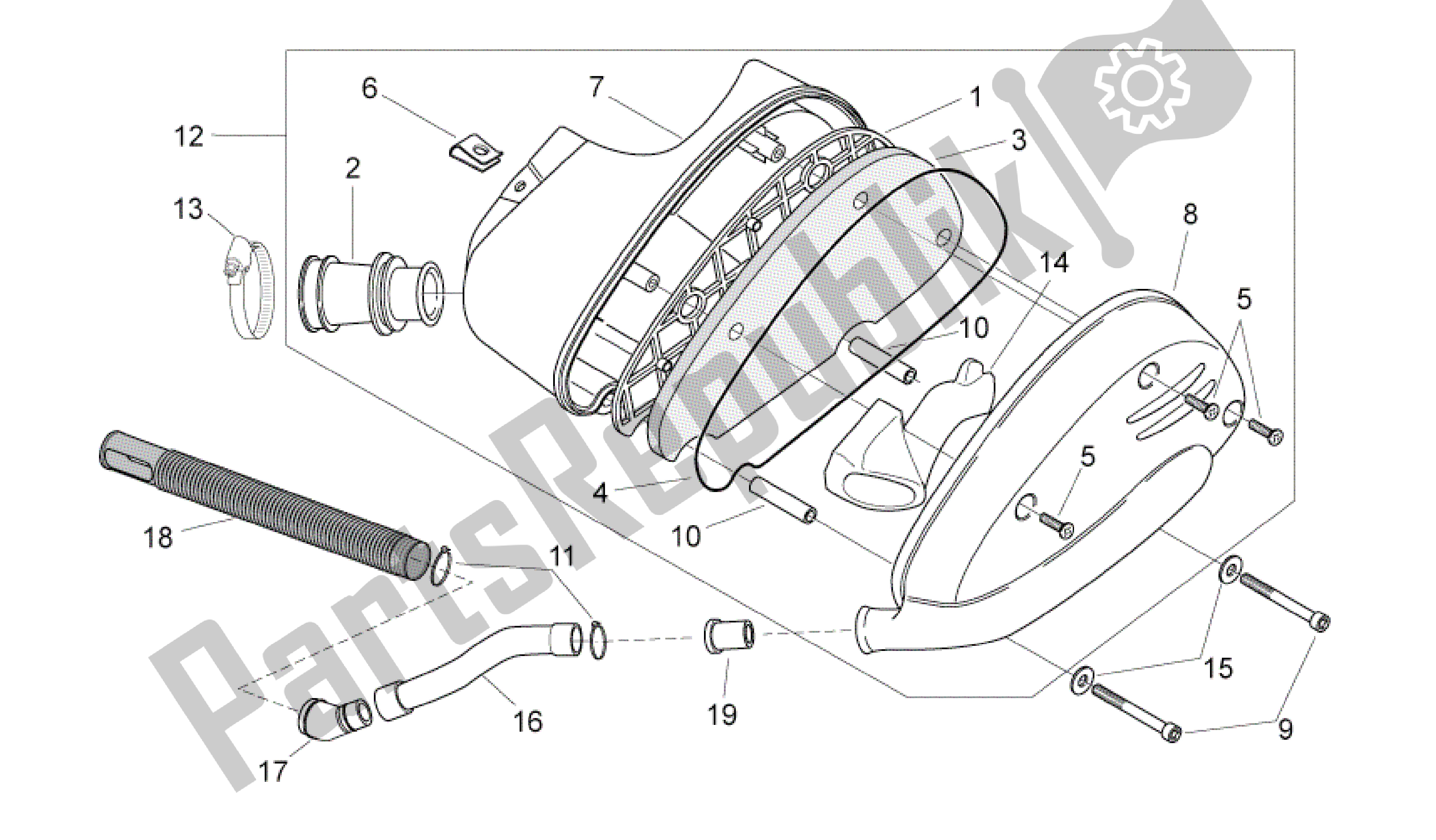 Wszystkie części do Skrzynia Powietrzna Ii Aprilia SR 50 2010 - 2014