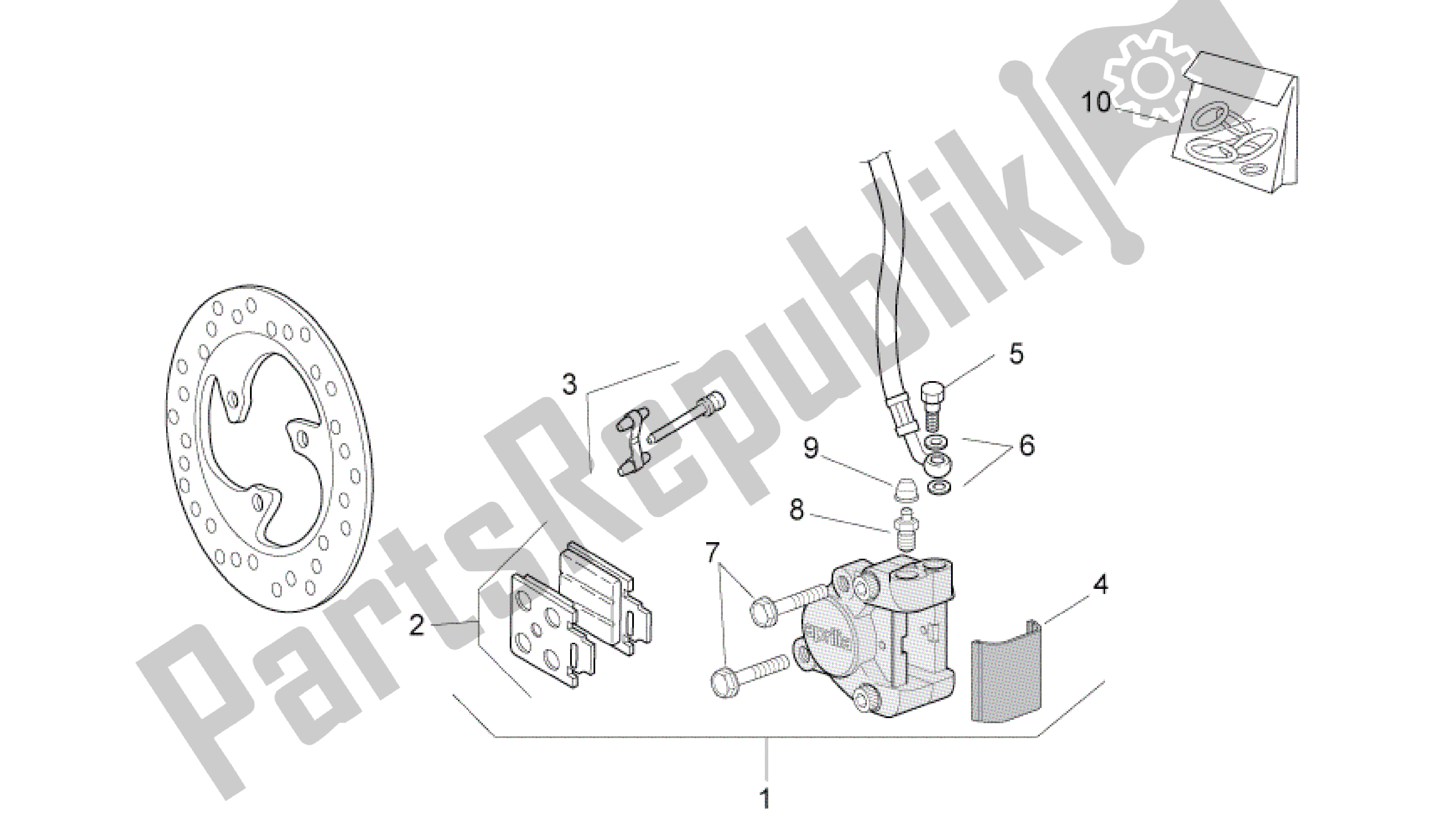 Todas las partes para Pinza De Freno Delantero de Aprilia SR 50 2010 - 2014