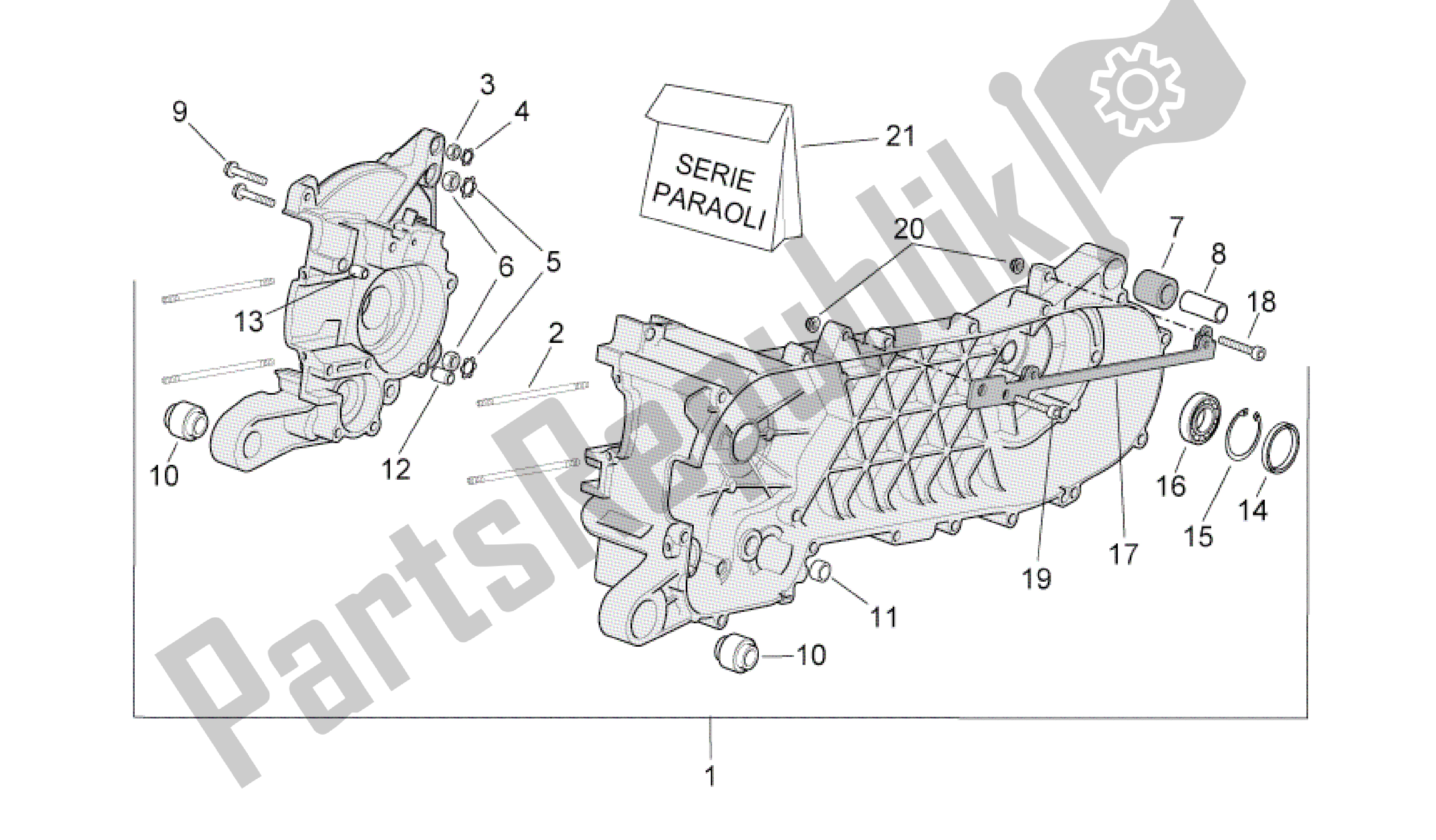 Alle onderdelen voor de Carter van de Aprilia SR 50 2010 - 2014