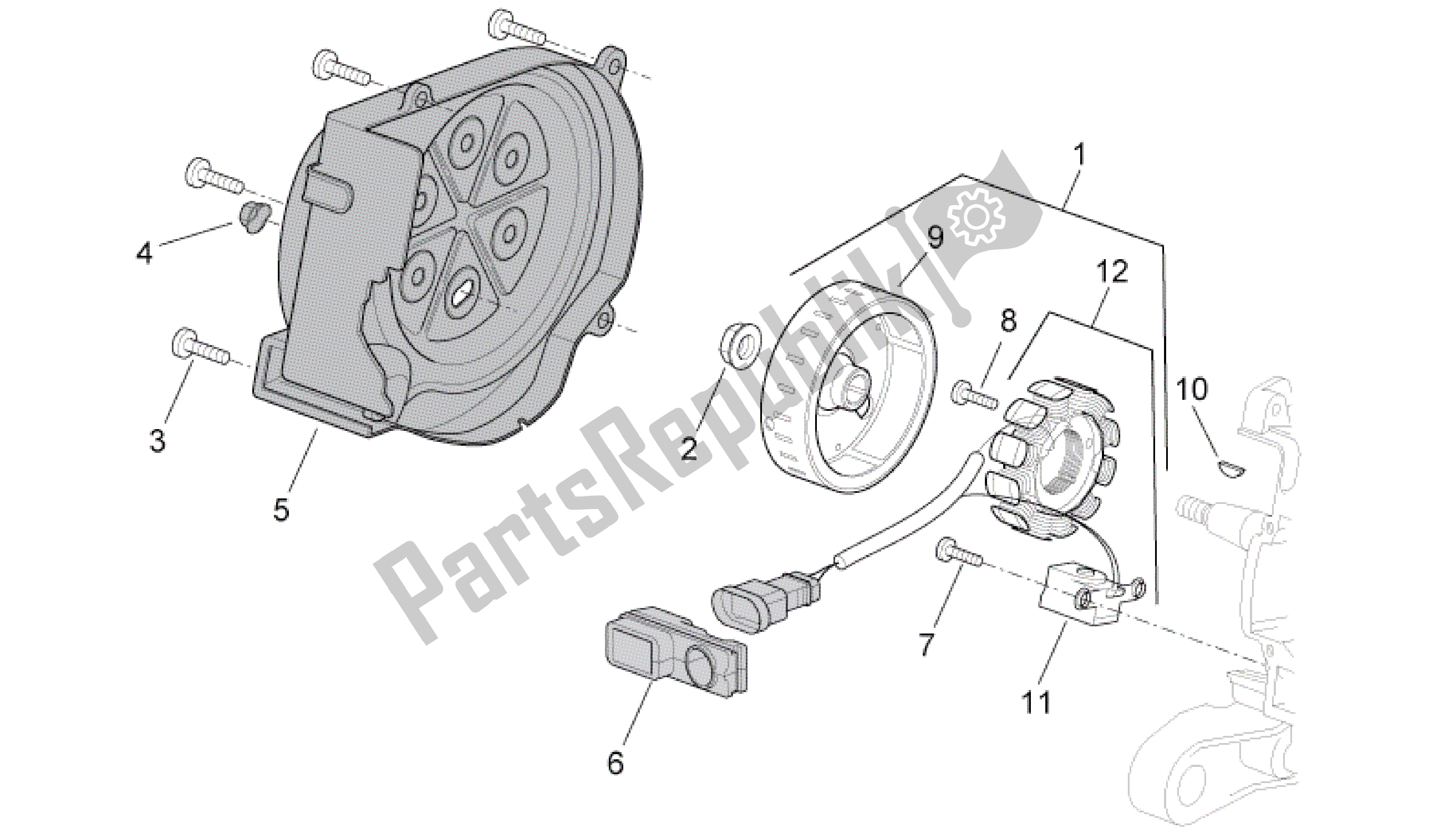 Toutes les pièces pour le Volant du Aprilia SR 50 2010 - 2014