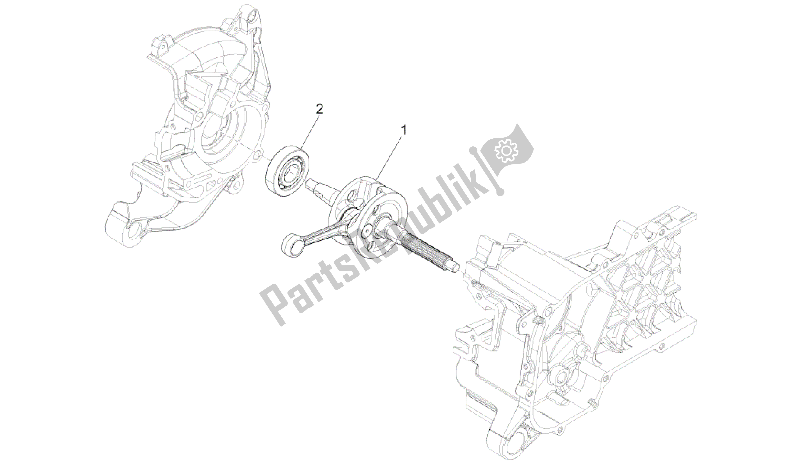 Todas as partes de Virabrequim do Aprilia SR 50 2013