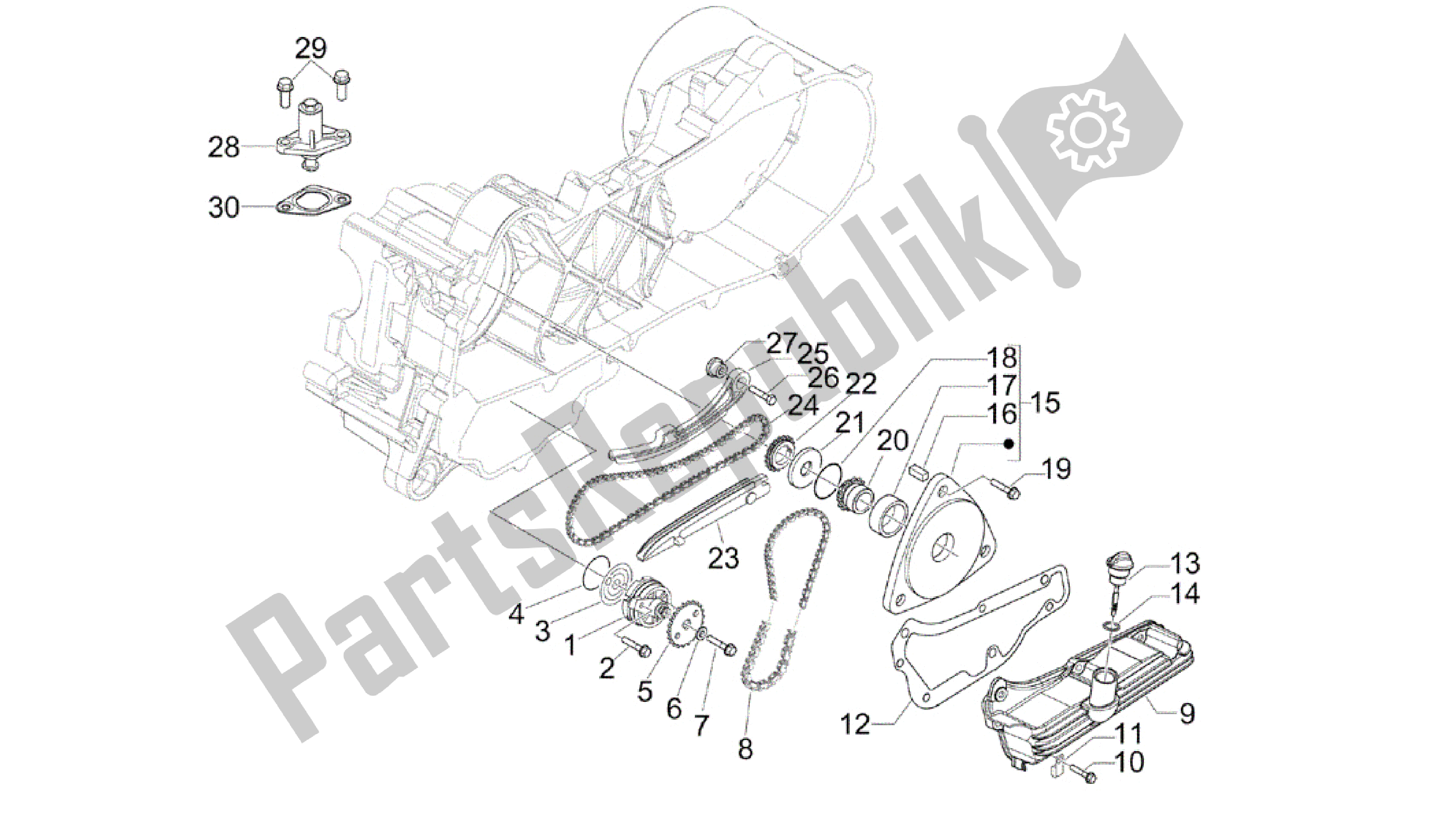 Wszystkie części do Pompa Olejowa Aprilia SR 50 2013