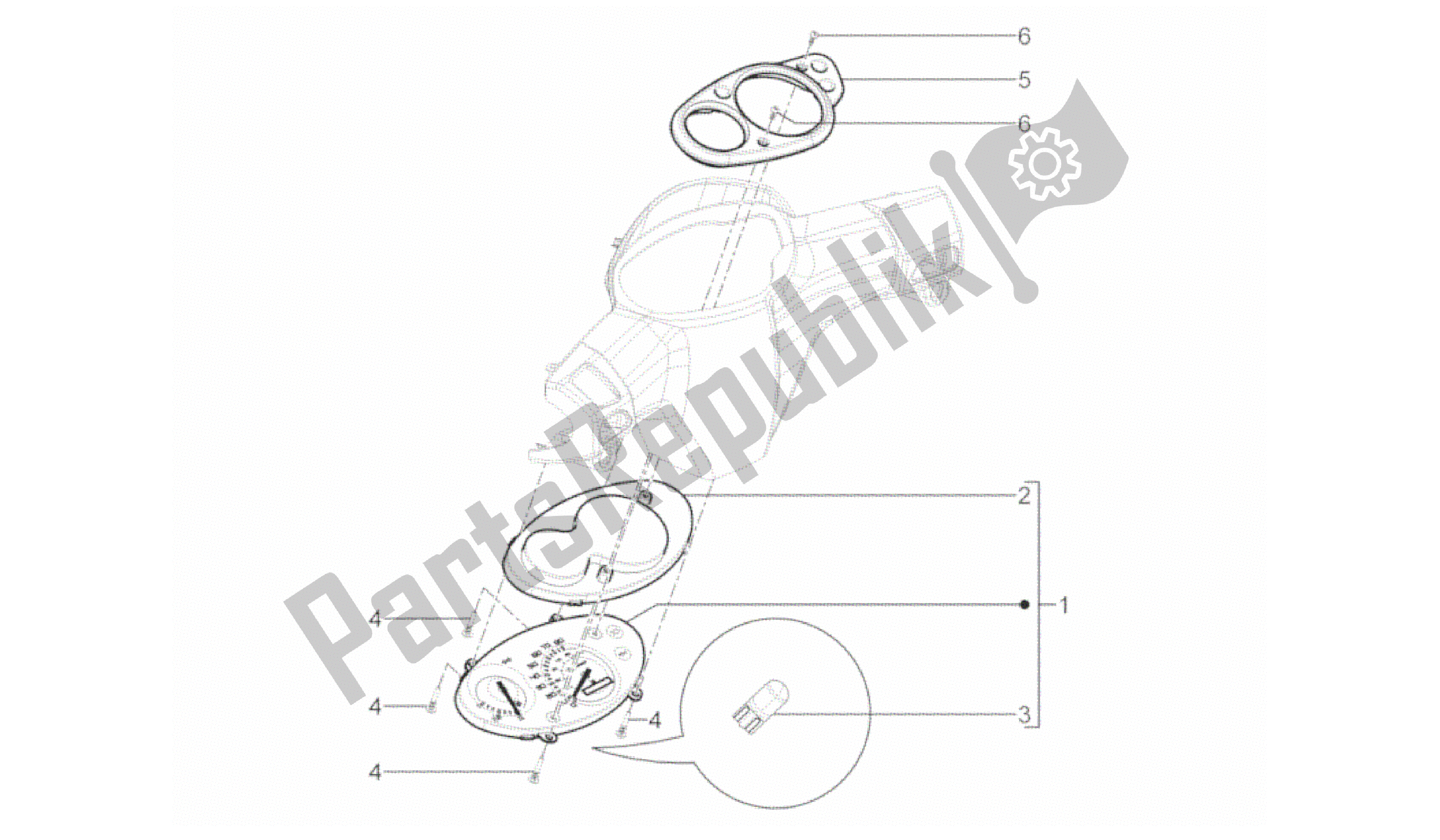 Toutes les pièces pour le Combinaison De Compteurs - Cruscotto du Aprilia SR 50 2013