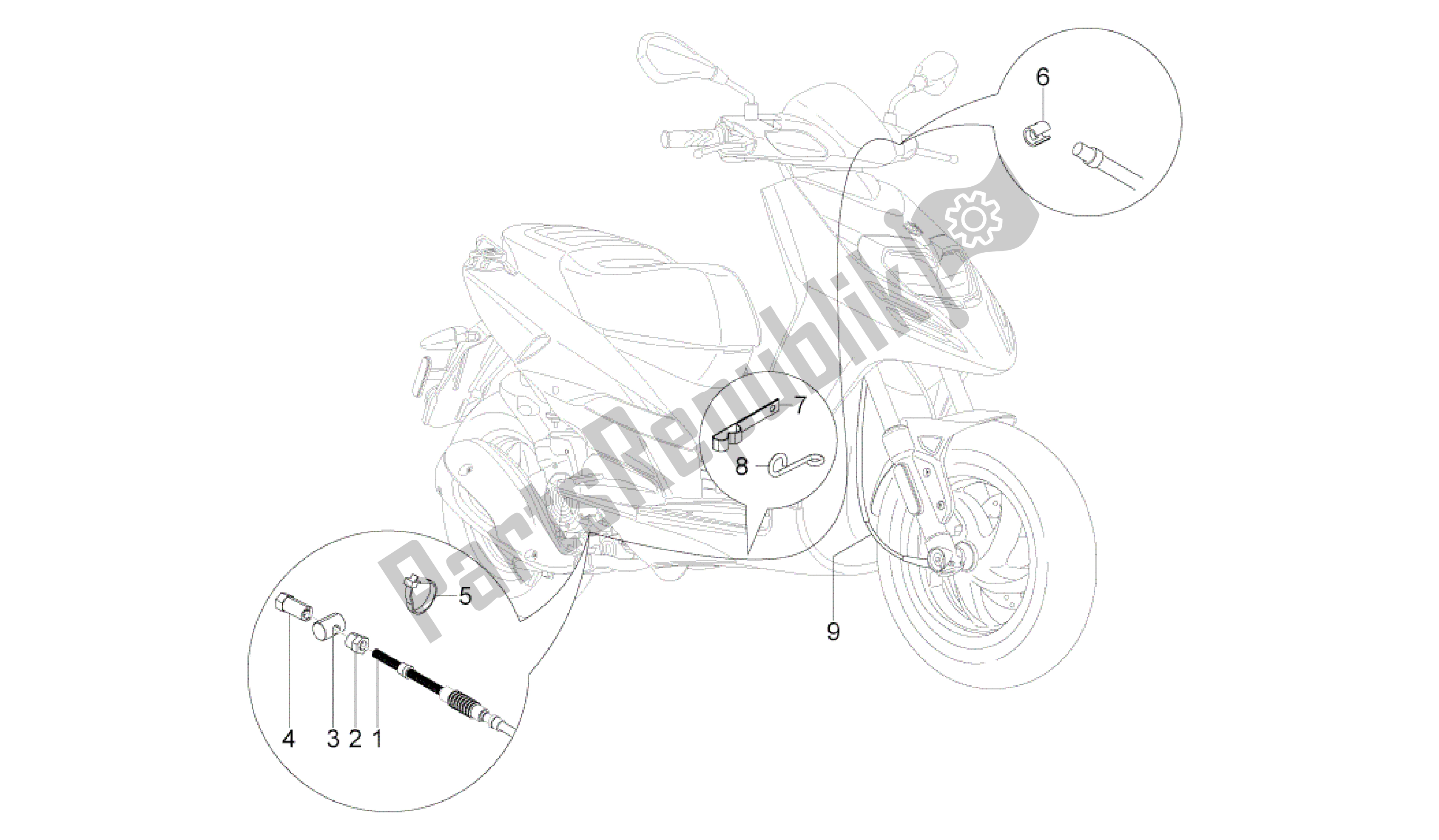 Todas as partes de Transmissões do Aprilia SR 50 2013