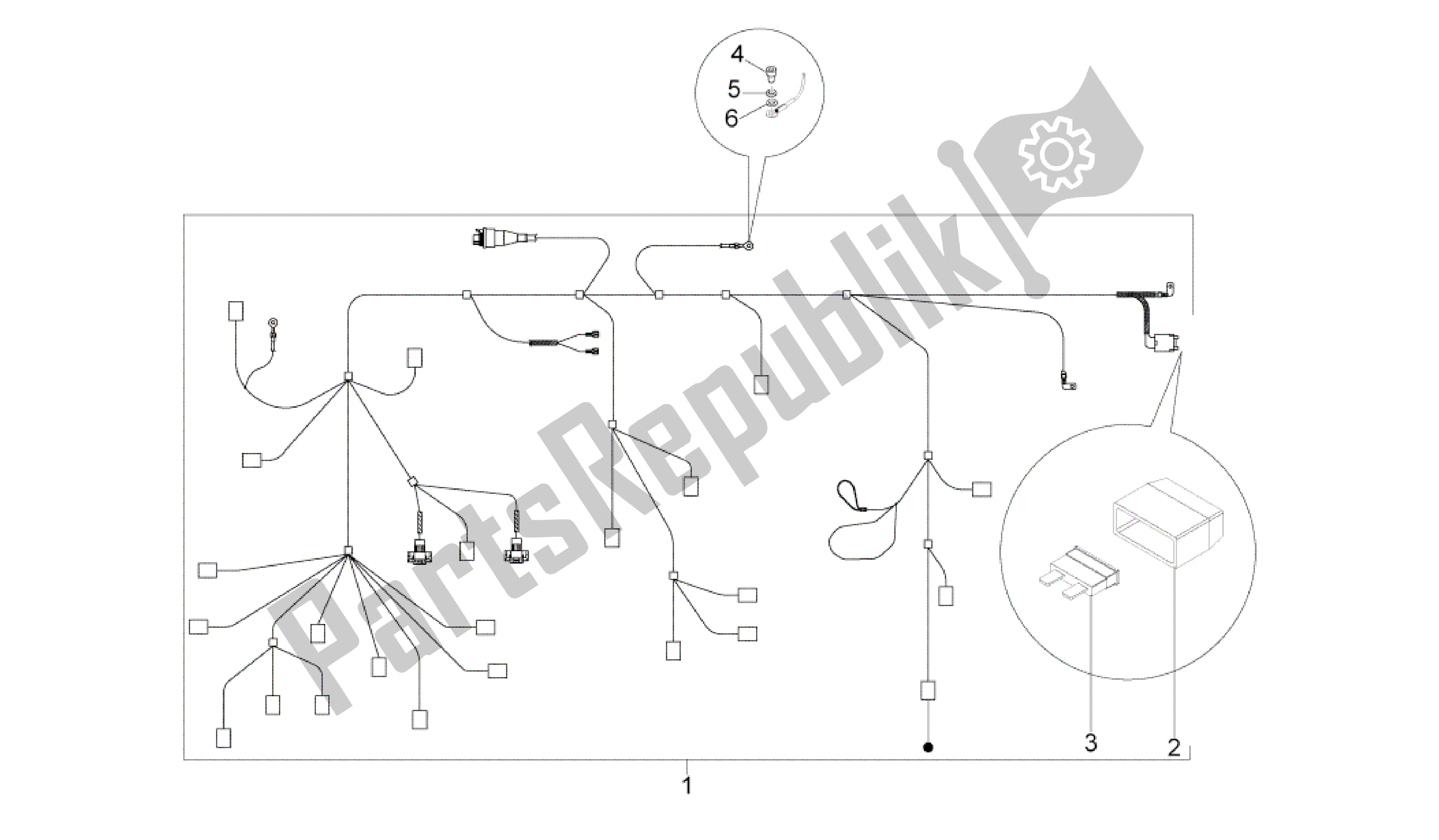 Alle Teile für das Hauptkabelbaum des Aprilia SR 50 2013