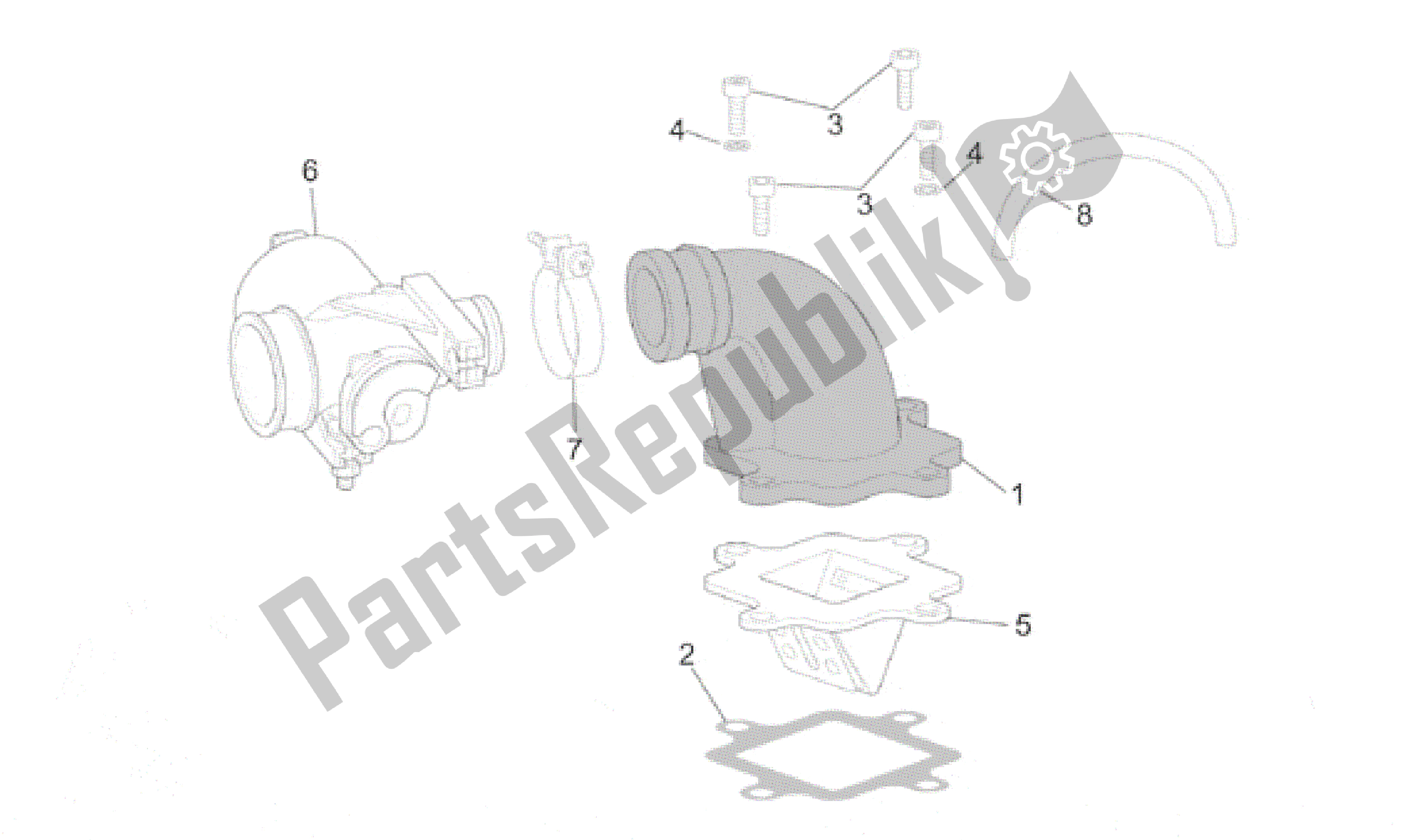 All parts for the Supply of the Aprilia Scarabeo 50 2001 - 2004