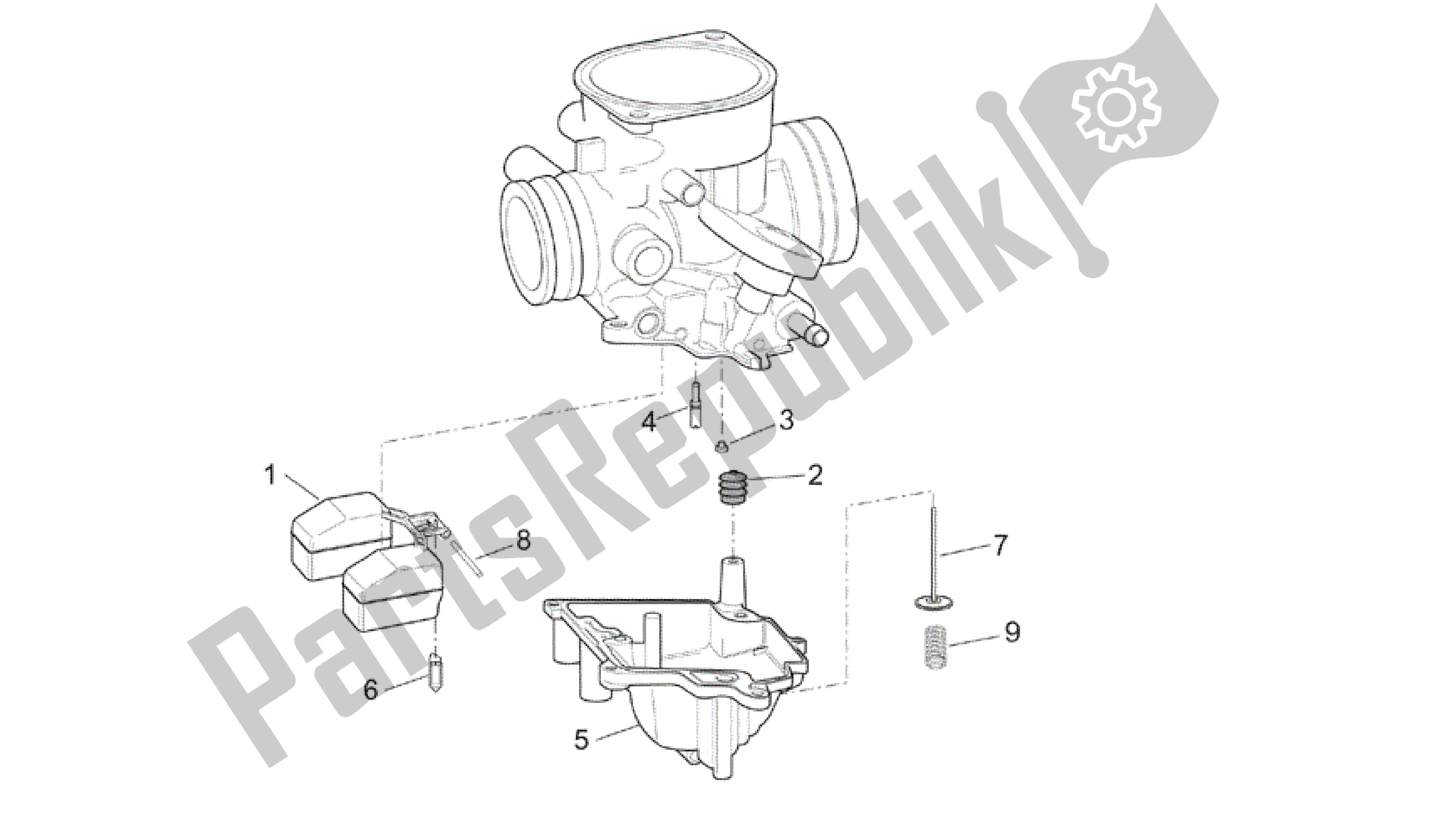 Toutes les pièces pour le Carburateur Iii du Aprilia Scarabeo 50 2002 - 2006