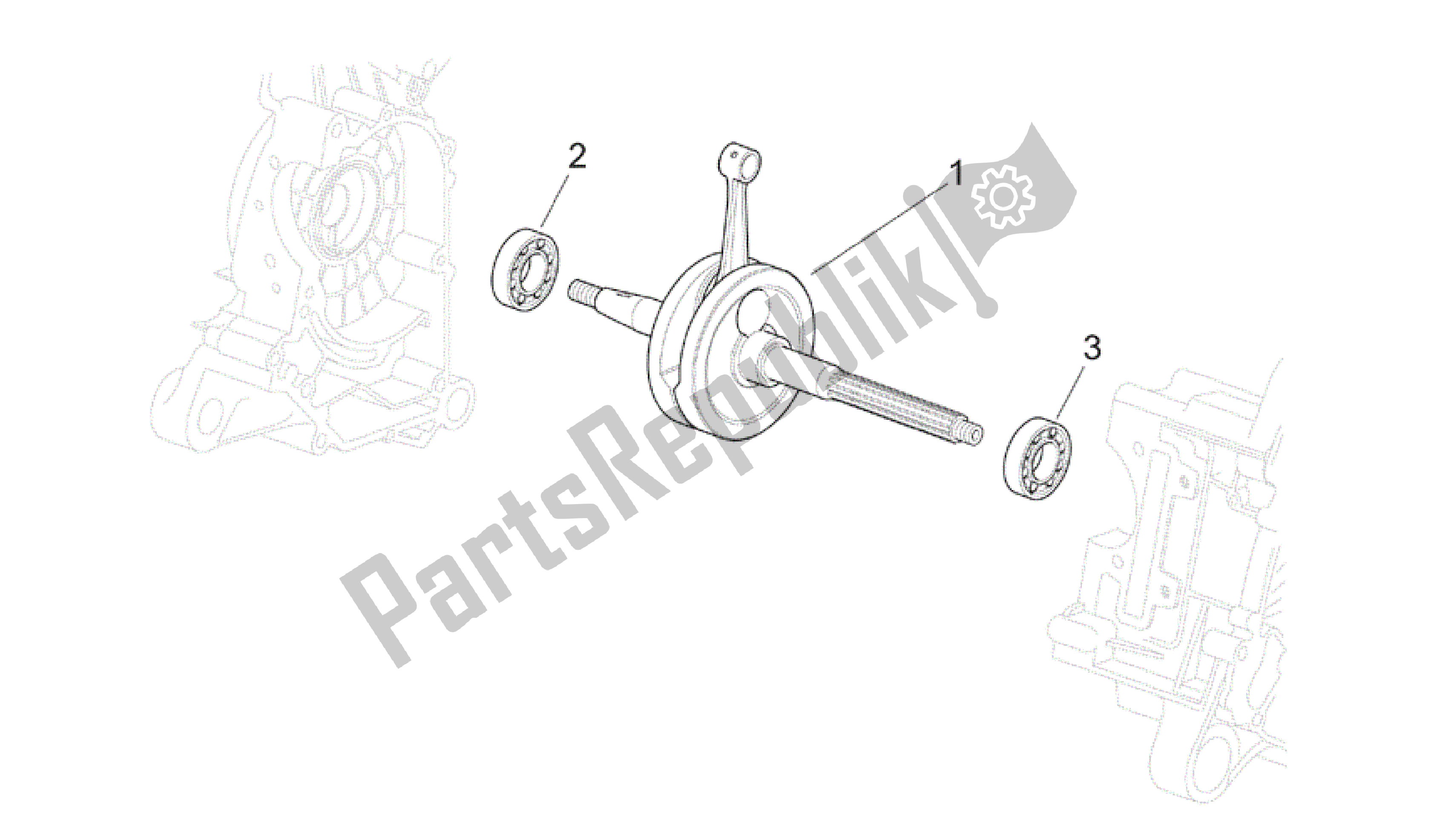 Todas las partes para Eje De Accionamiento de Aprilia Scarabeo 50 2002 - 2006