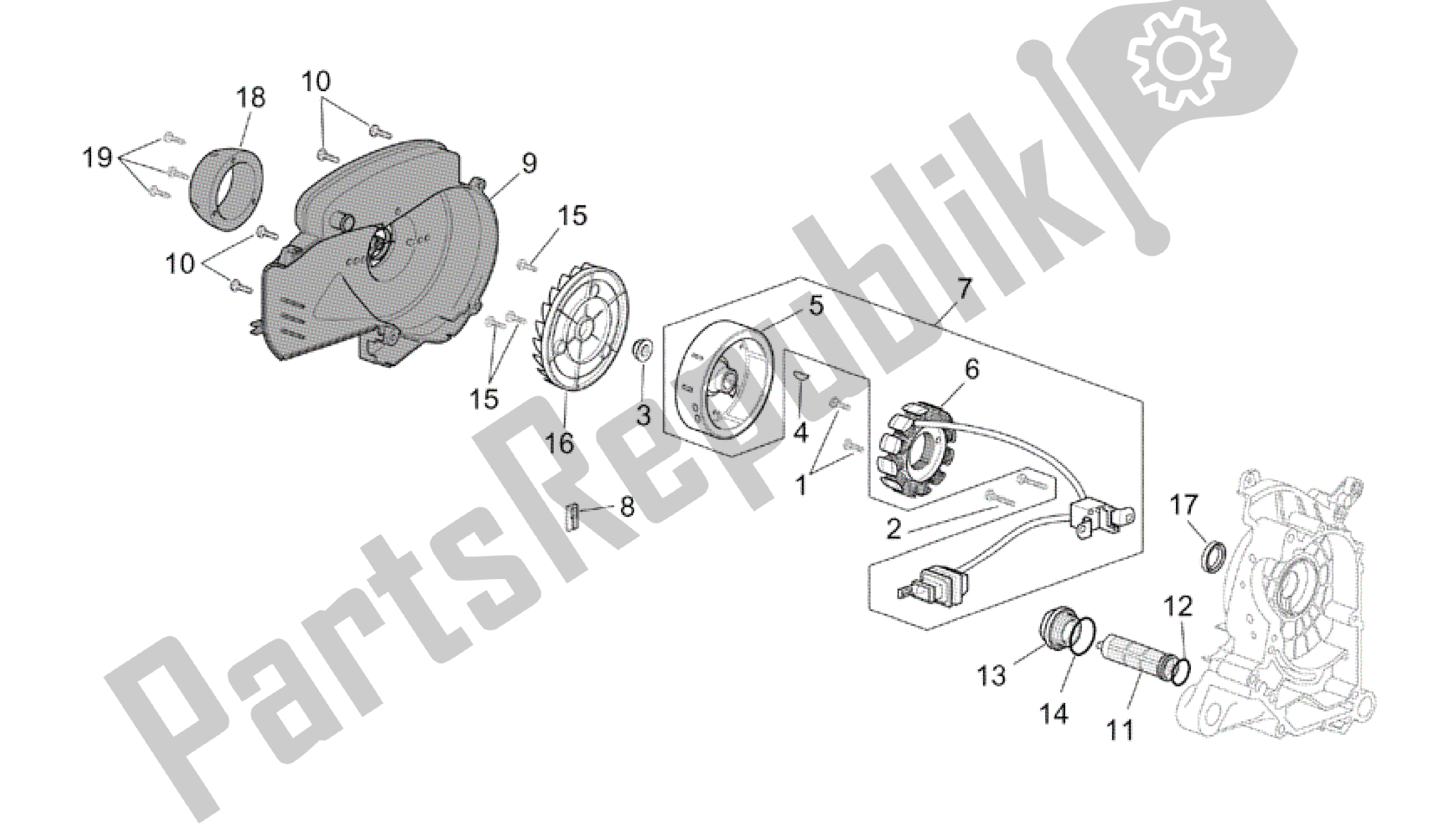 Alle Teile für das Cdi Magneto Assy des Aprilia Scarabeo 50 2002 - 2006