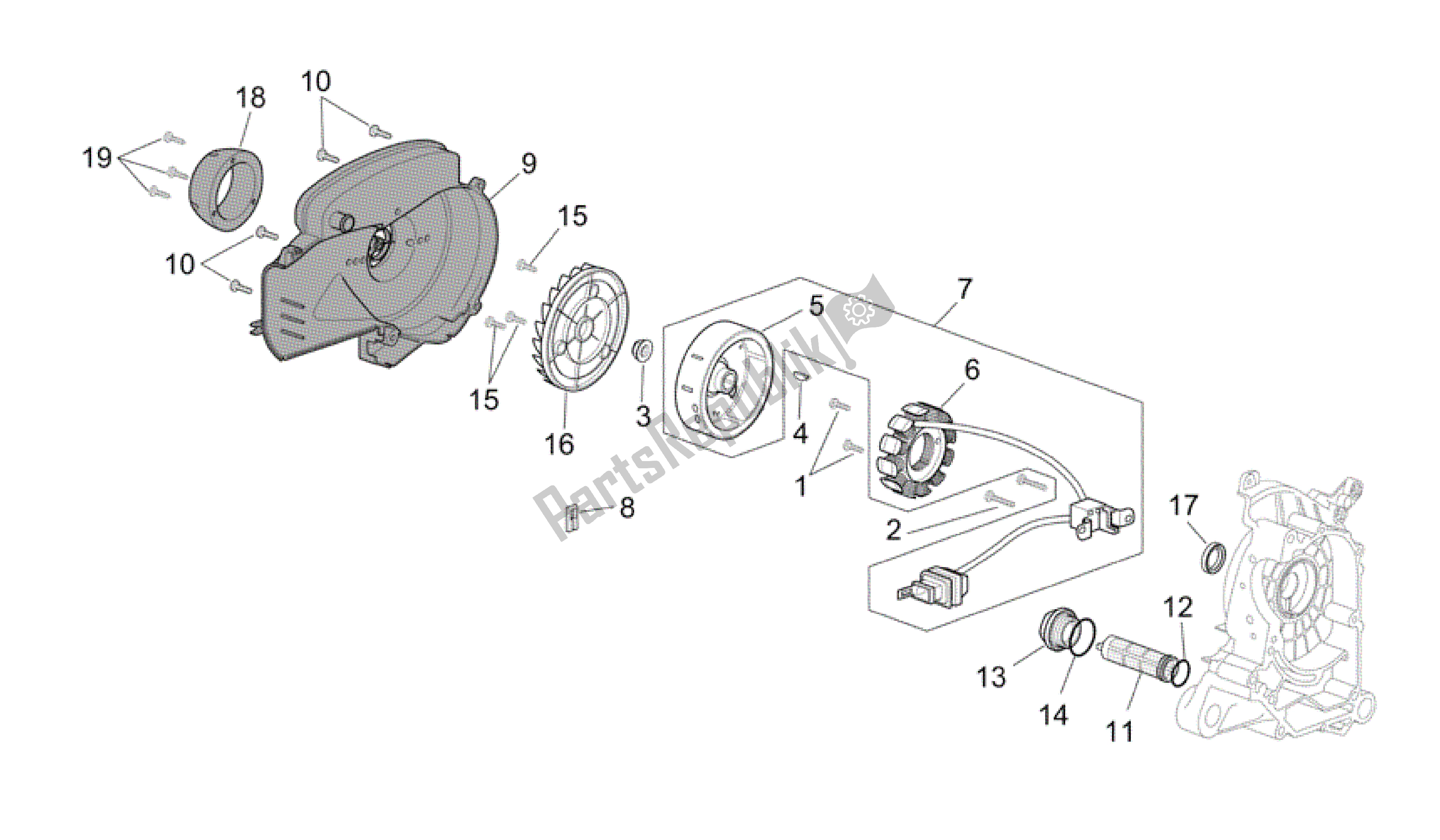 Todas as partes de Cdi Magneto Assy do Aprilia Scarabeo 50 2006 - 2009