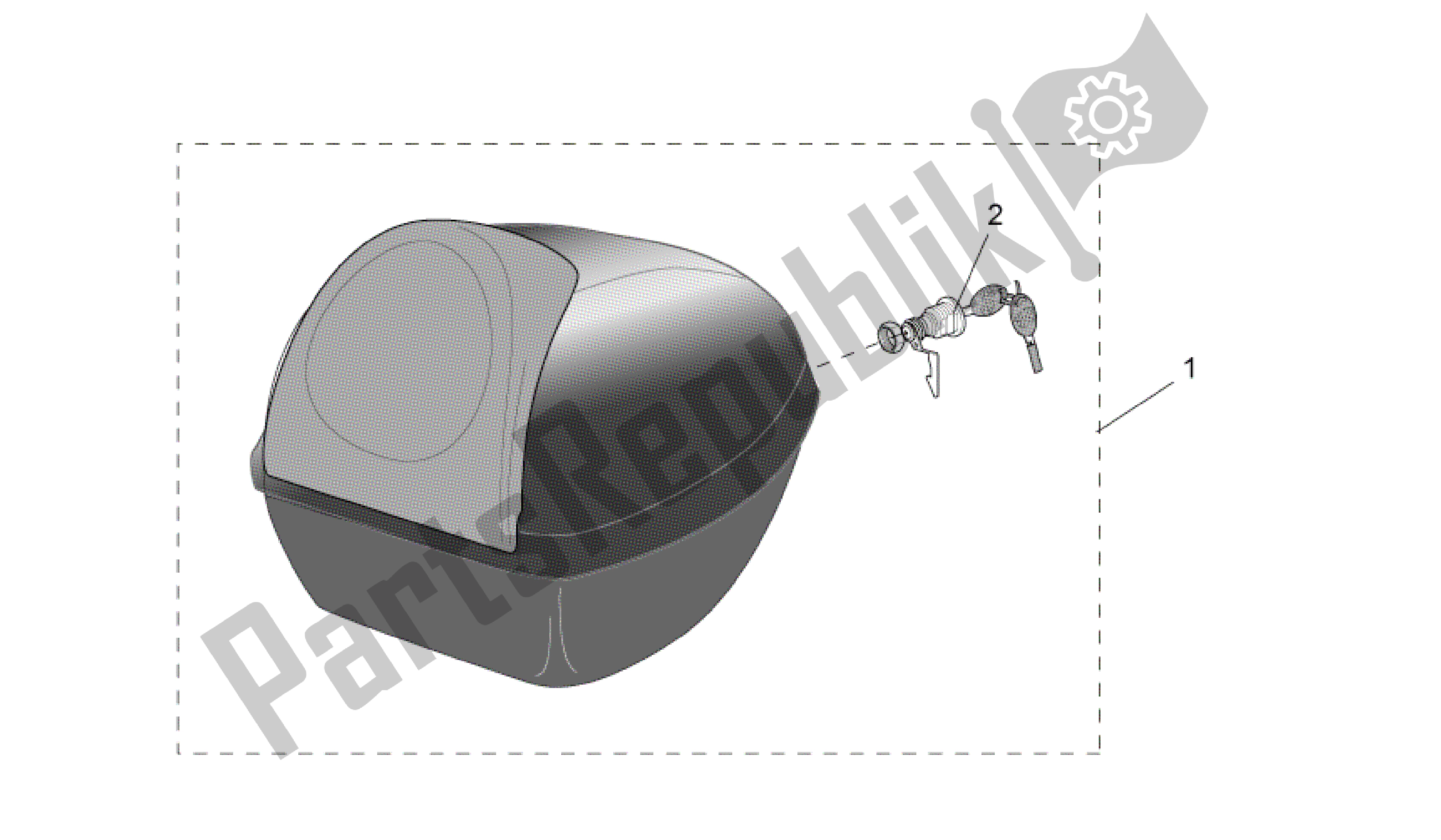 All parts for the Acc. - Top/cases, Side Cases of the Aprilia Scarabeo 50 2006 - 2009