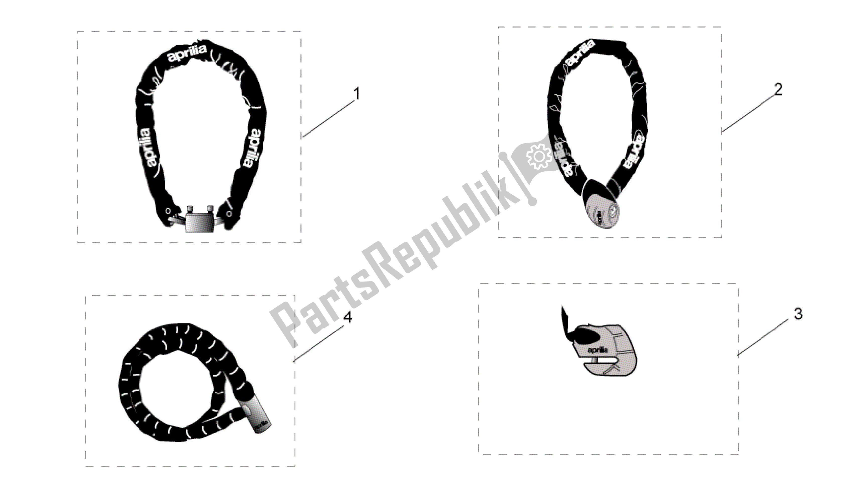 Toutes les pièces pour le Acc. - Mécanique Anti-vol du Aprilia Scarabeo 50 2006 - 2009