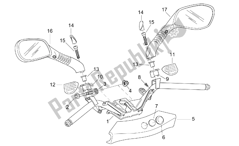 Todas las partes para Manillar de Aprilia Leonardo 125 150 1999