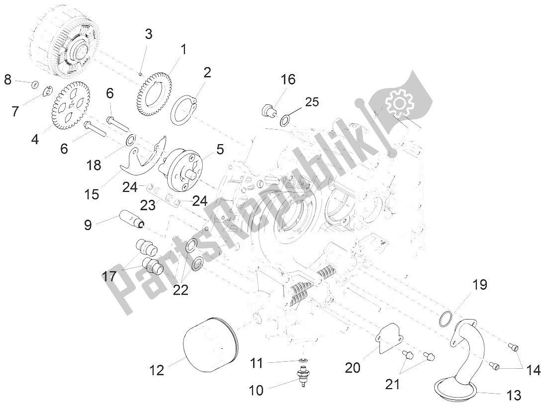 Toutes les pièces pour le La Pompe à Huile du Aprilia Caponord 1200 EU 2013