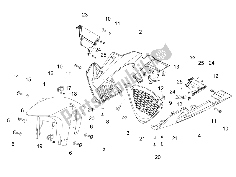 Tutte le parti per il Vorderes Schutzblech-st? Tze del Aprilia RSV4 RR 1000 2015