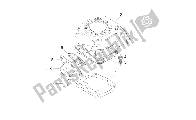 All parts for the Cylinder - Exhaust Valve of the Aprilia ETX 125 1998