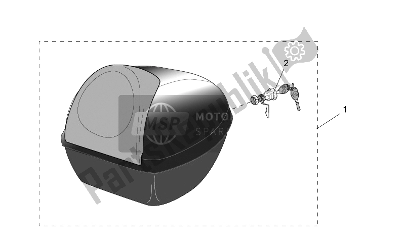 All parts for the Acc. - Top/cases, Side Cases of the Aprilia Scarabeo 100 4T E2 2001