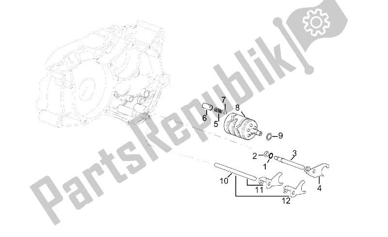 All parts for the Gearbox Driven Shaft Ii of the Aprilia RX 50 2003