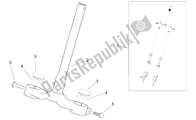 All parts for the Front Fork I of the Aprilia SR 125 150 1999