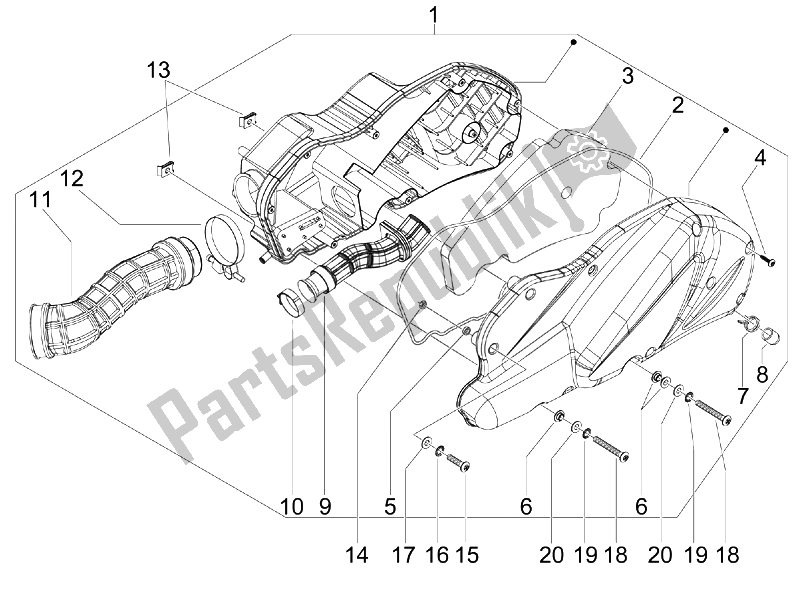 Todas las partes para Filtro De Aire de Aprilia SR 300 MAX 2011