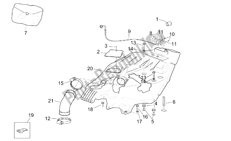 All parts for the Undersaddle of the Aprilia Scarabeo 125 200 E2 ENG Piaggio 2003