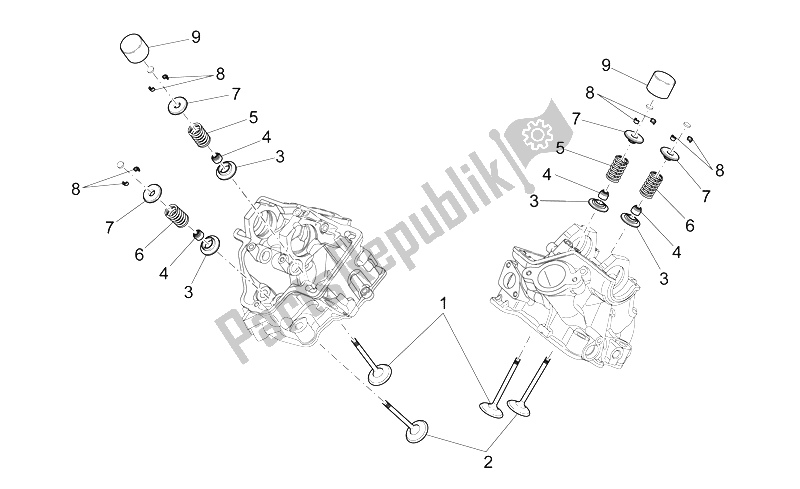 Toutes les pièces pour le Soupapes du Aprilia RXV 450 550 Street Legal 2009