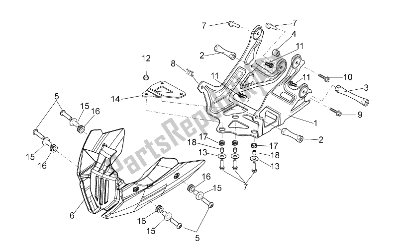 Todas as partes de Suporte do Aprilia Dorsoduro 750 Factory ABS 2010