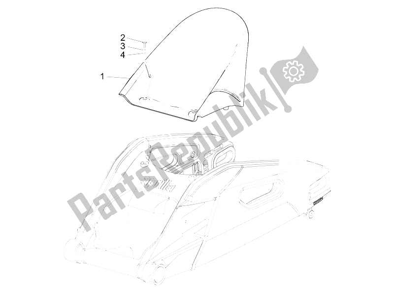 Alle Teile für das Hinterer Kotflügel des Aprilia RSV4 RR Europe 1000 2016