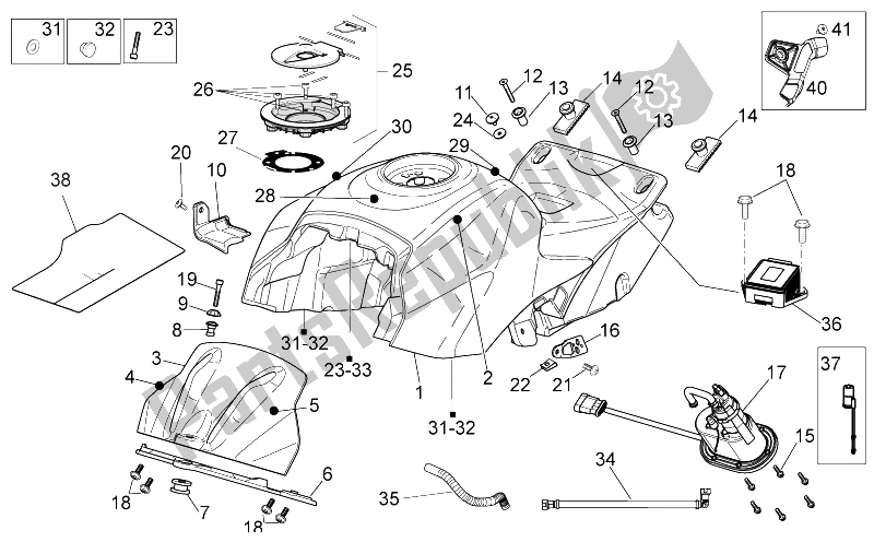 All parts for the Fuel Tank of the Aprilia RSV4 Aprc Factory ABS 1000 2013