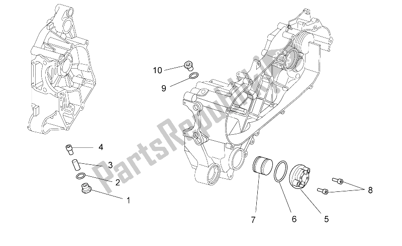 Todas as partes de Filtro De óleo do Aprilia Scarabeo 125 200 IE Light 2009