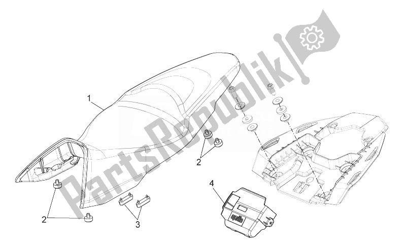 All parts for the Saddle of the Aprilia Shiver 750 EU 2014