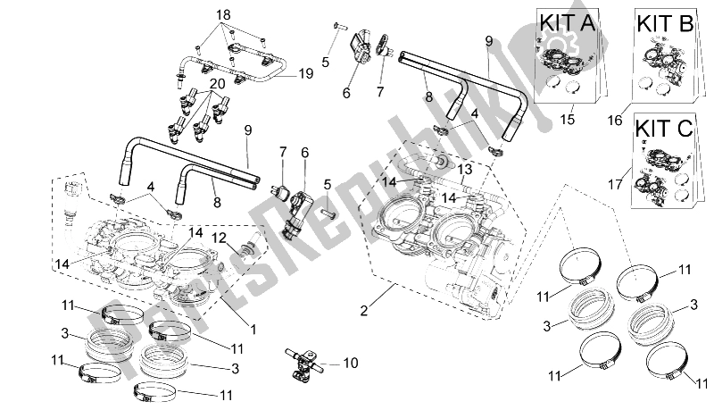 Todas as partes de Corpo Do Acelerador do Aprilia RSV4 Aprc R ABS 1000 2013