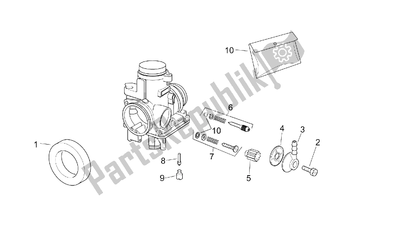 Todas as partes de Carburador Ii do Aprilia RS 125 Tuono 2003