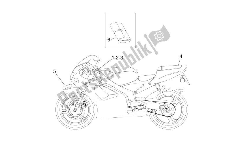 Tutte le parti per il Set Di Piatti del Aprilia RS 50 1996