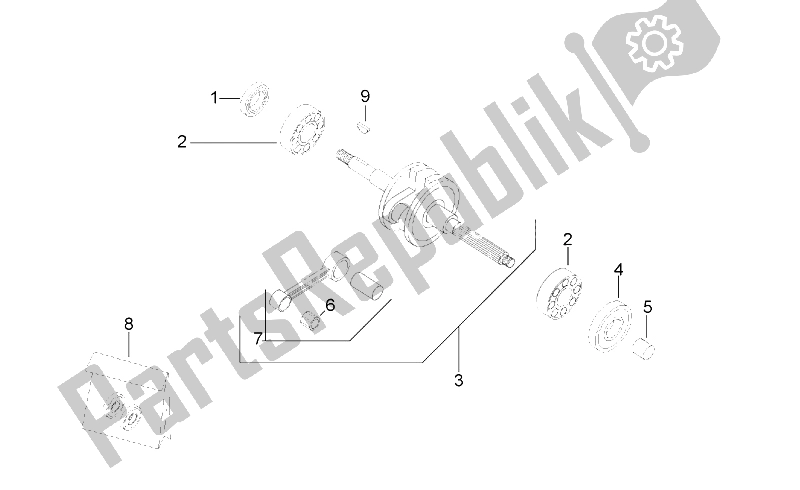 All parts for the Connecting Rod Group of the Aprilia Scarabeo 50 2T ENG Minarelli 1999